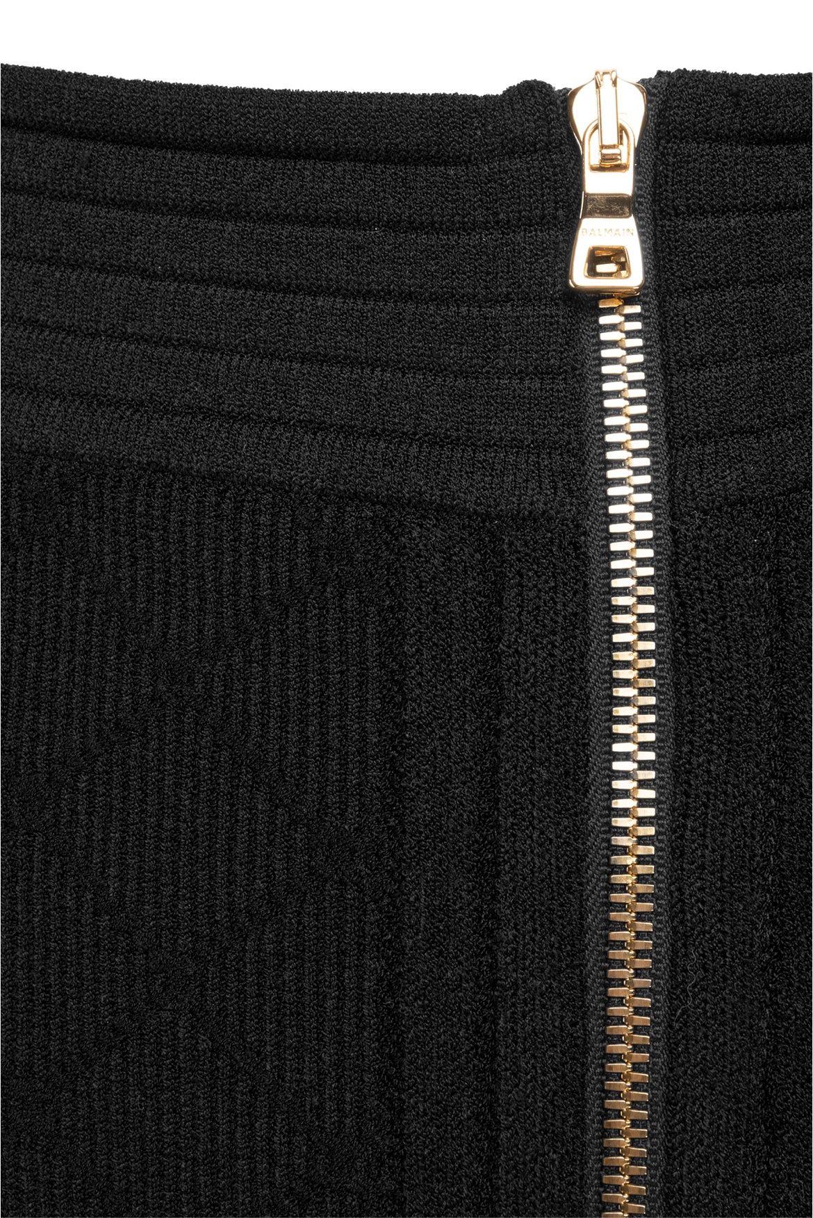 Balmain Size 38 Jacquard Front Zip Midi Skirt - Image 3