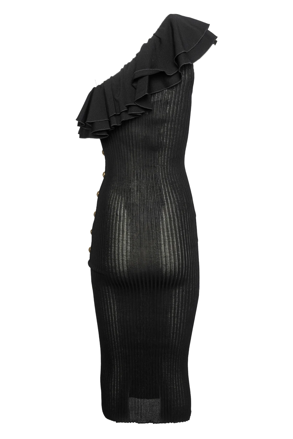 Balmain Size 38 One Shoulder Knit Dress - Image 2