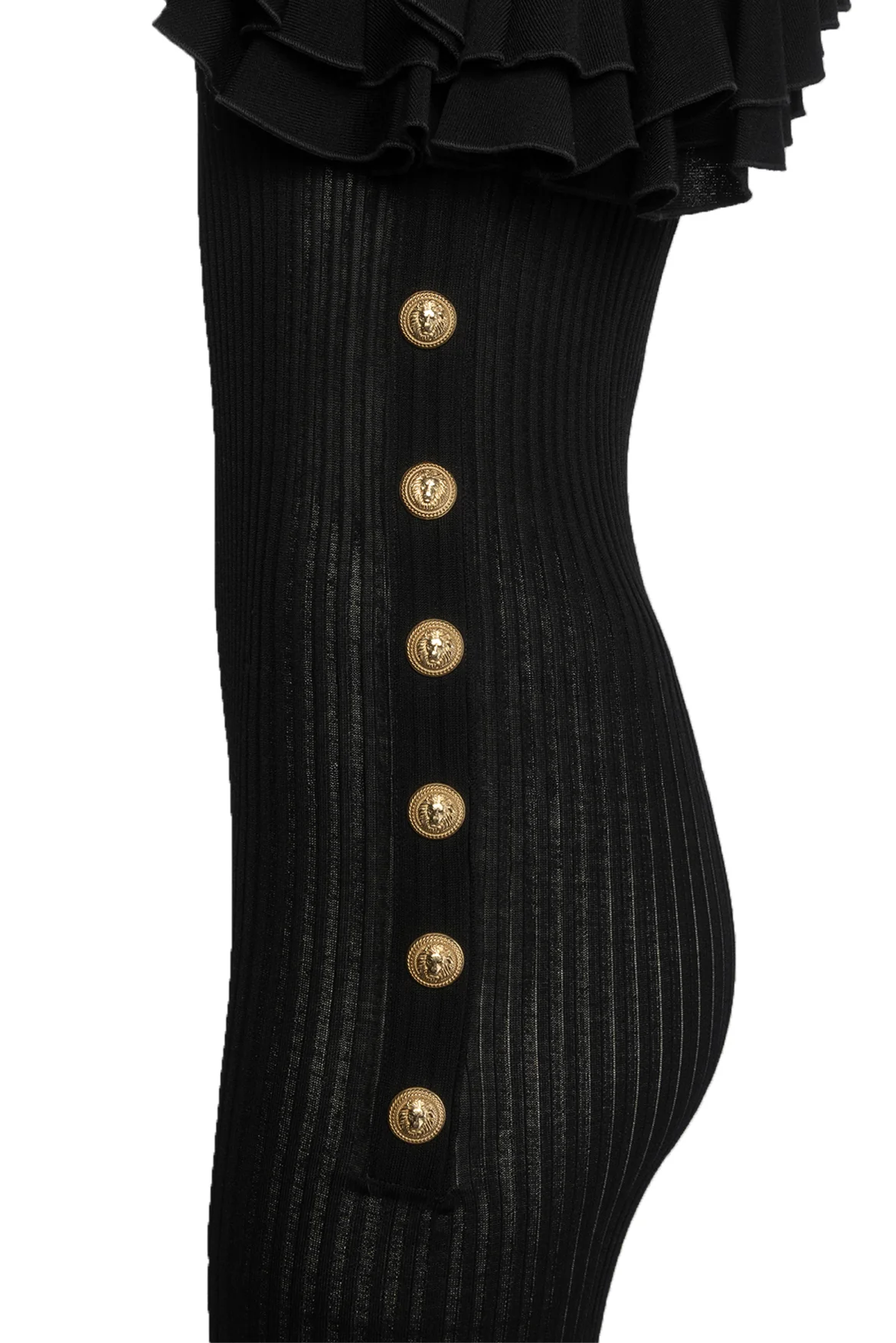 Balmain Size 38 One Shoulder Knit Dress - Image 3