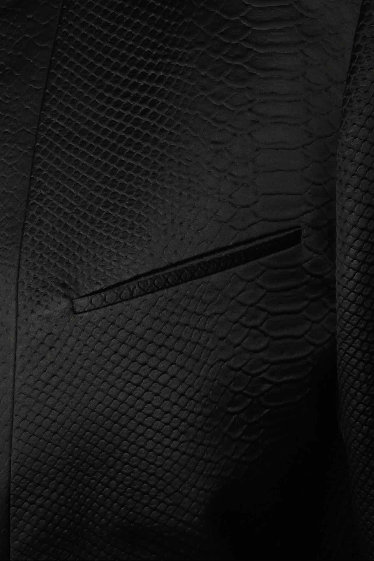 Balmain Size 42 Men's Croc Embossed Blazer - Image 3