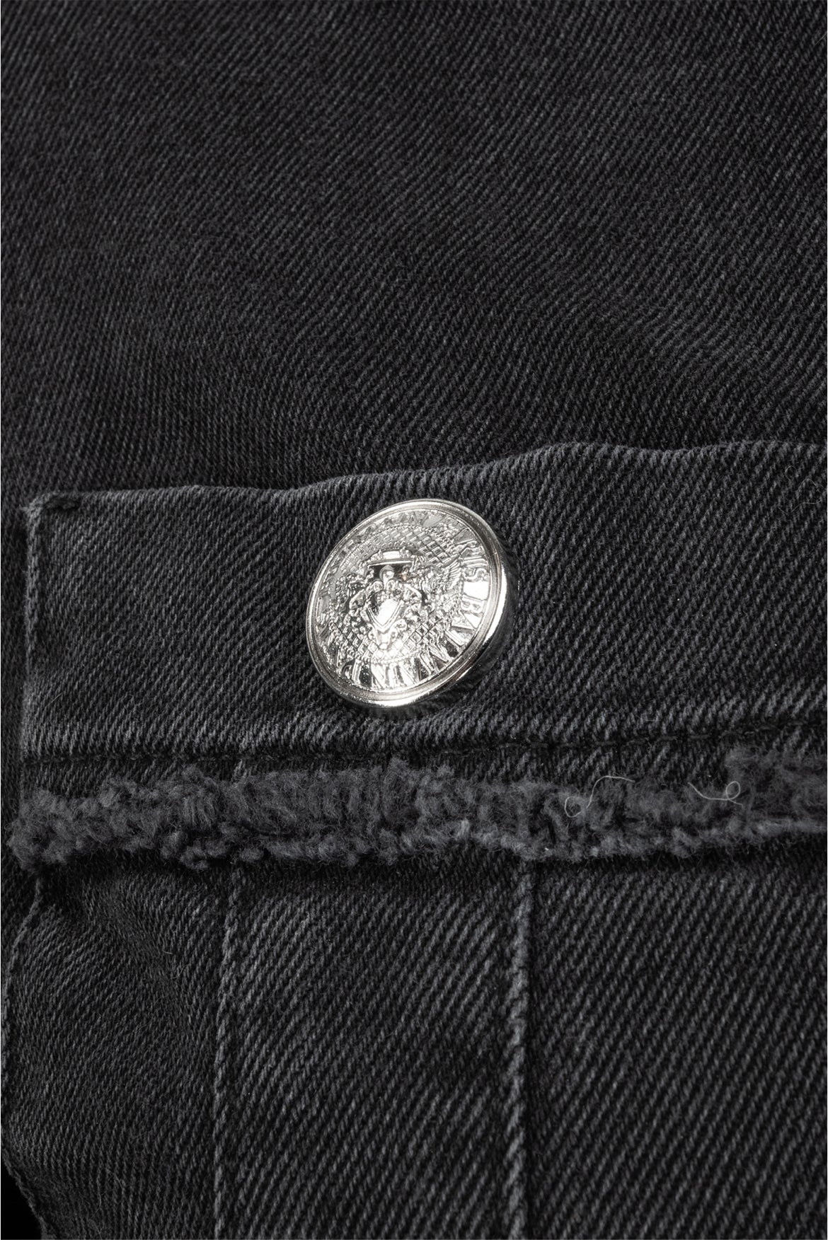 Balmain Size 42 Mock Neck Distressed Denim Dress - Image 3