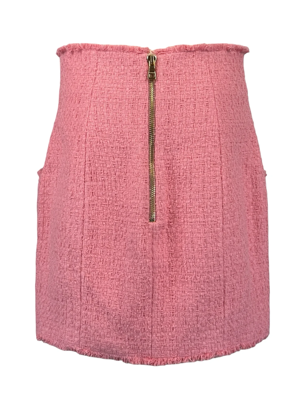 Balmain Size 42 Tweed Mini Skirt - Image 2