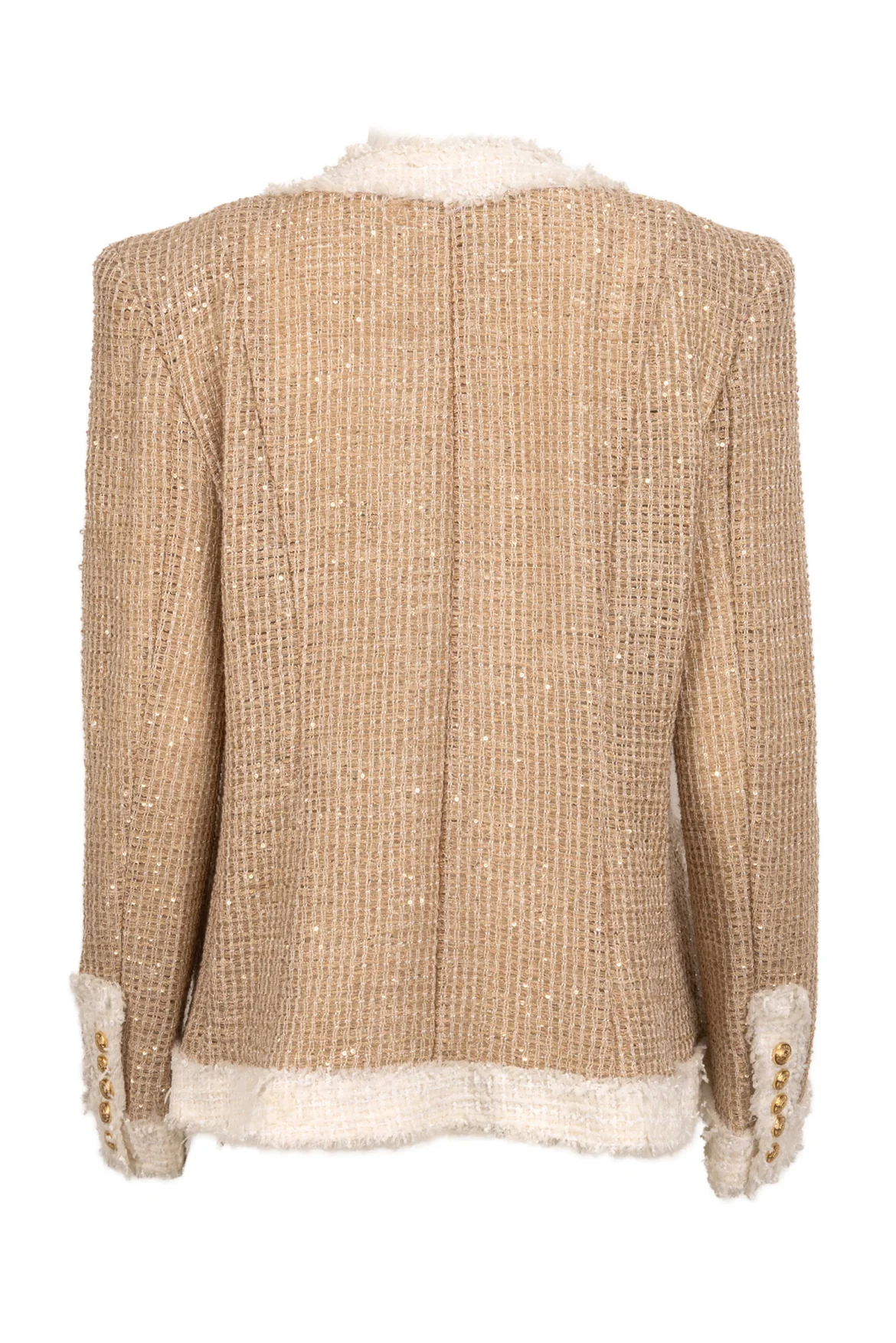 Balmain Size 44 Tweed Sequin Embellished Jacket - Image 2