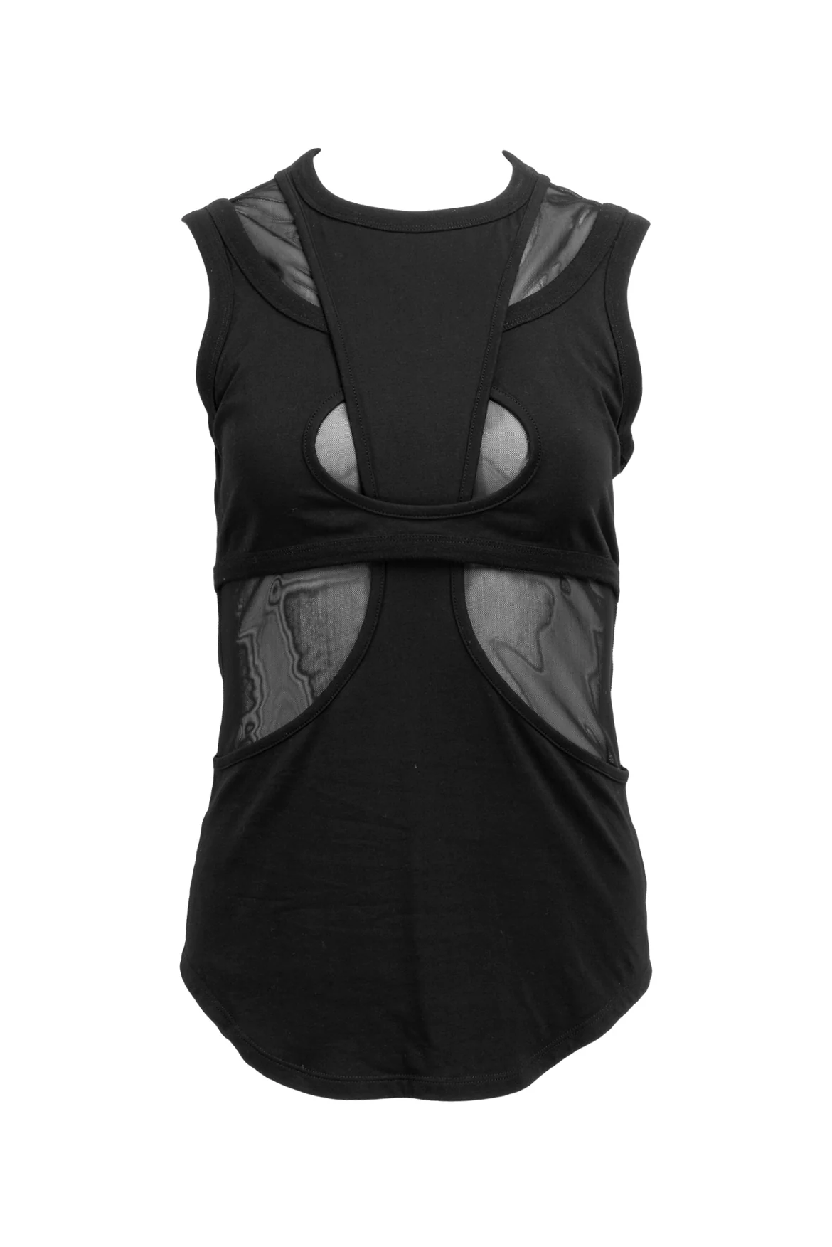 Balmain Size S Mesh Cutout Tank Top