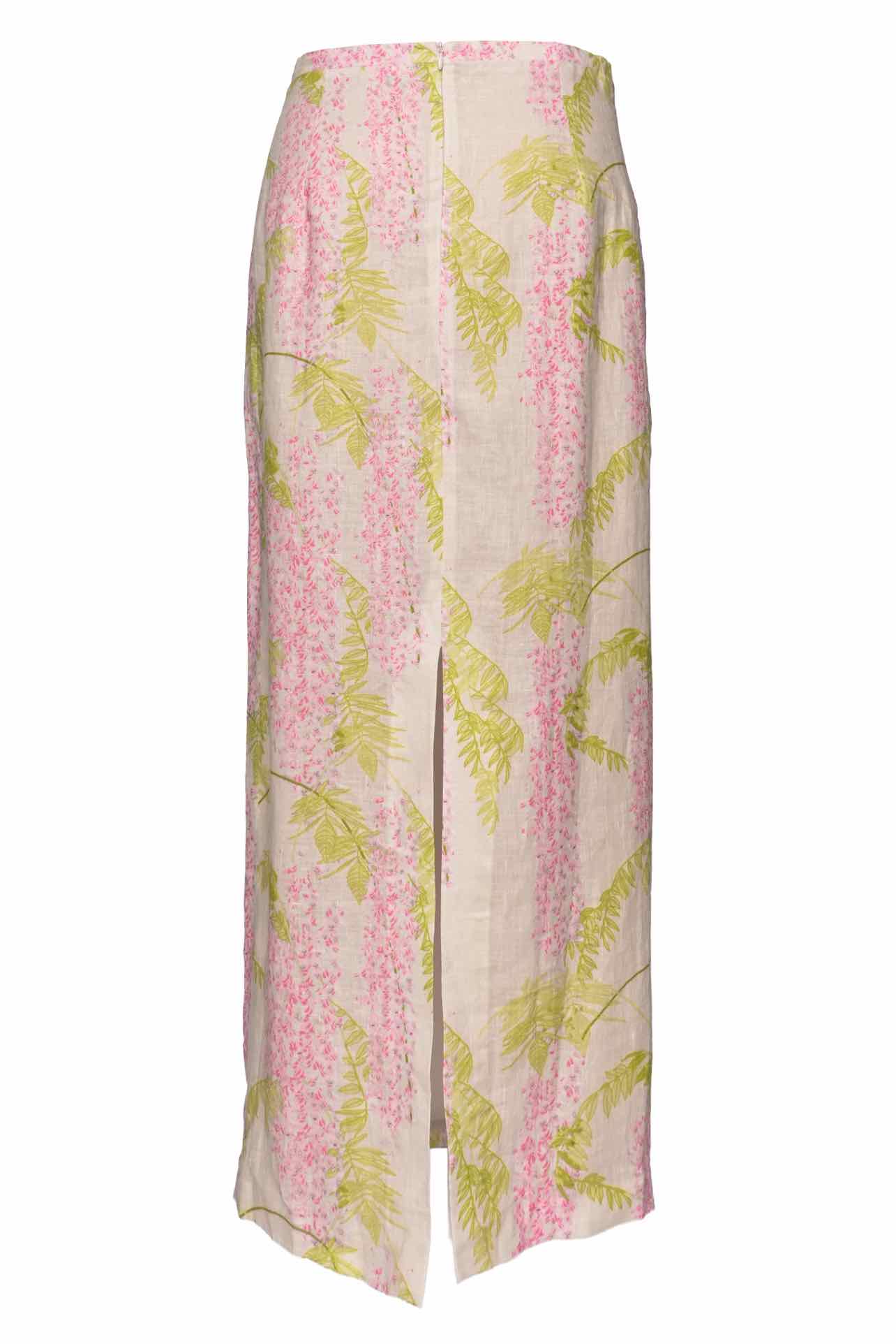 Bernadette Size 4 Norma Floral Linen Maxi Skirt - Image 2