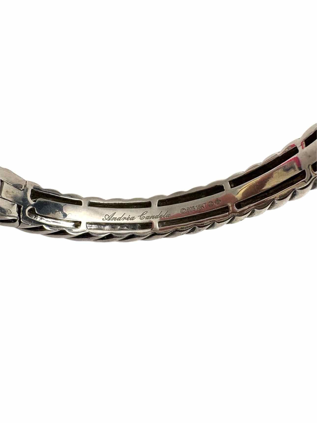 Birks Andrea Candella Sterling Silver w/18KT Gold Diamond  Bracelet - Image 3