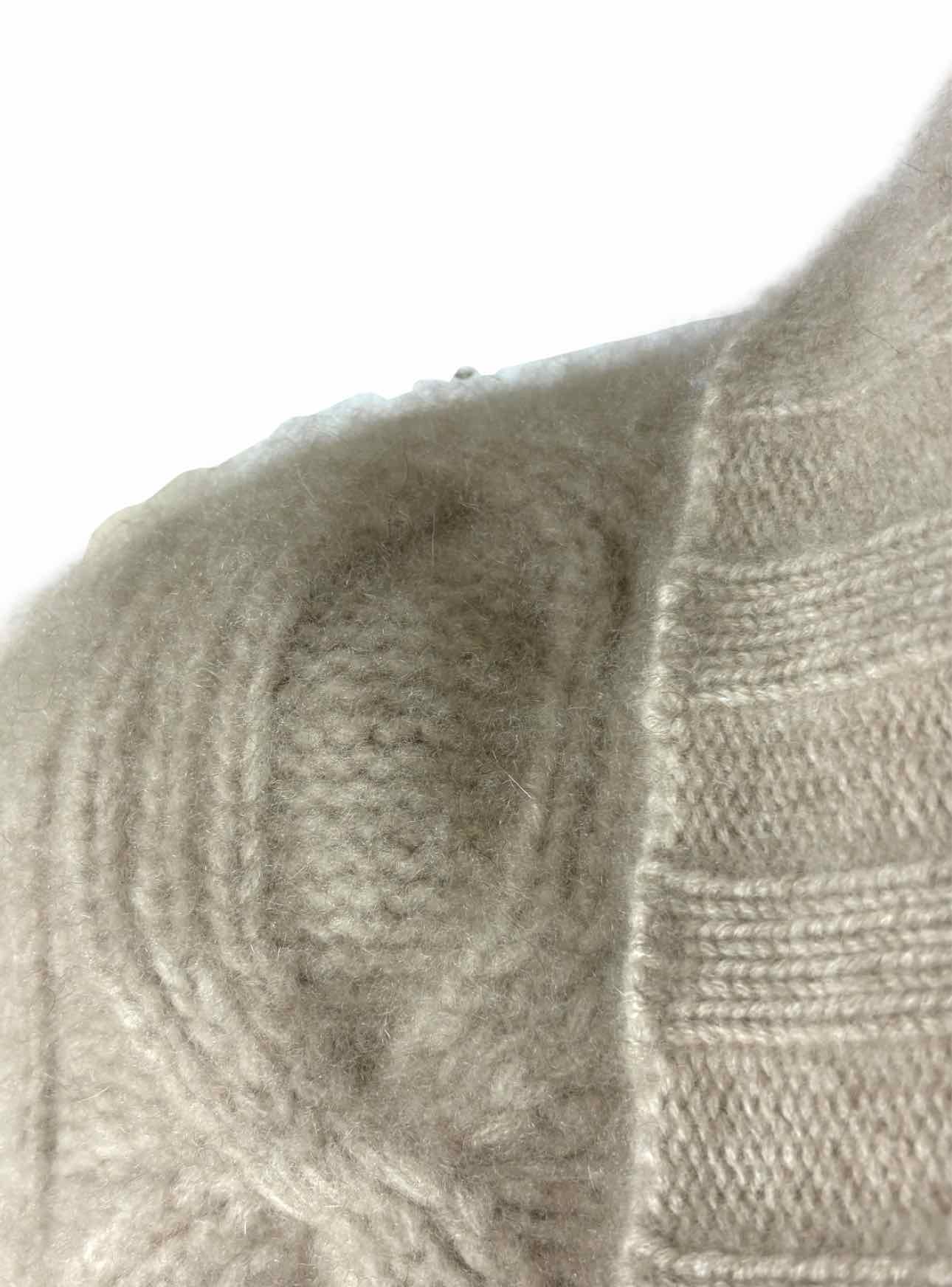 Black Goat Size M Cashmere Cableknit Belted Cardigan - Image 5
