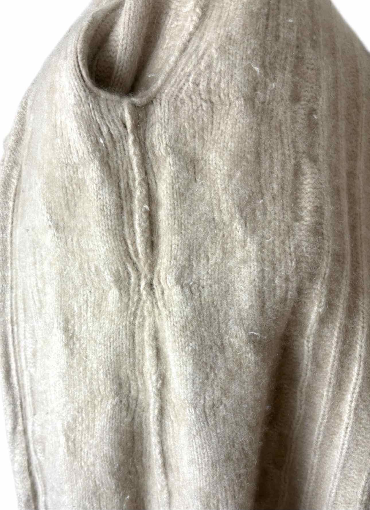 Black Goat Size M Cashmere Cableknit Belted Cardigan - Image 7
