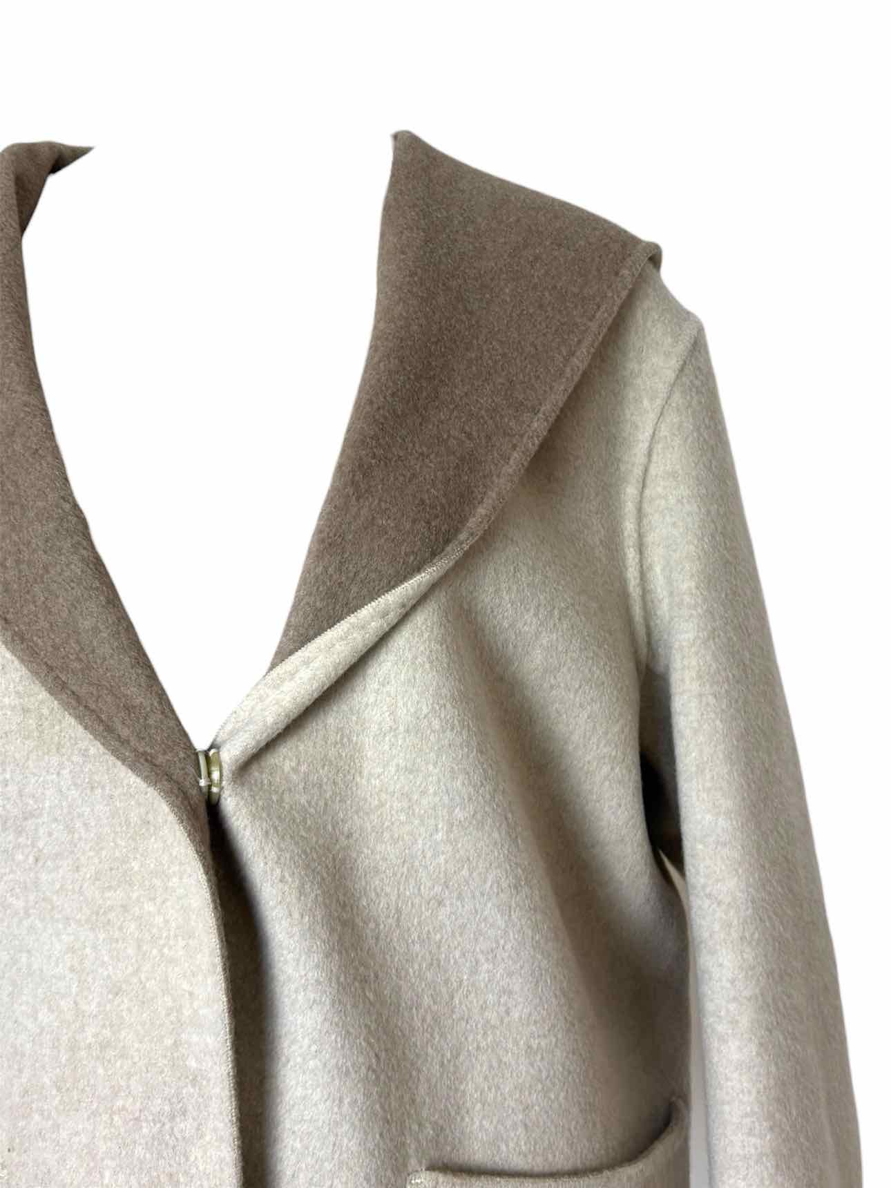 Black Goat Size M Cashmere Reversible Hooded Coat - Image 3