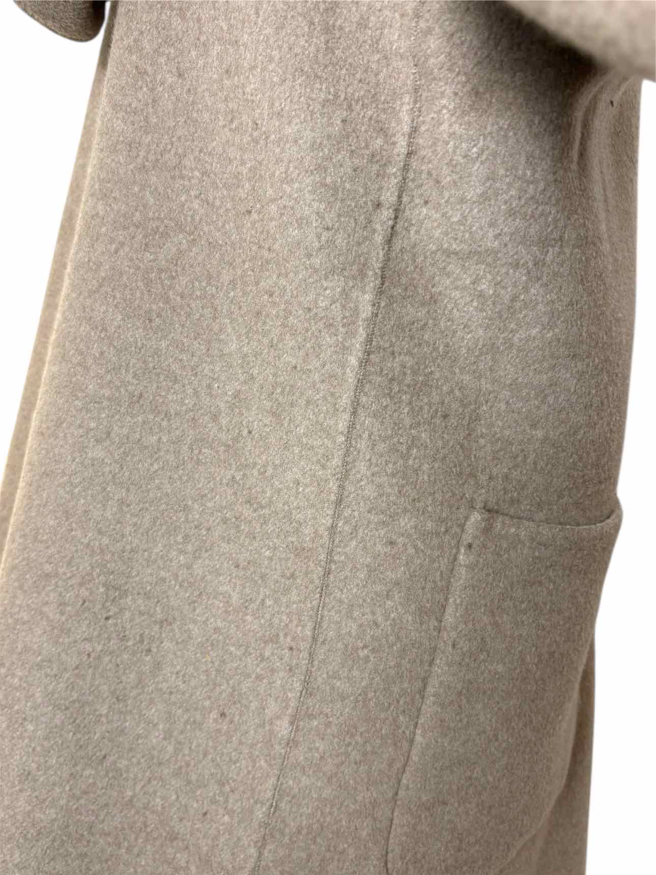 Black Goat Size M Cashmere Reversible Hooded Coat - Image 7