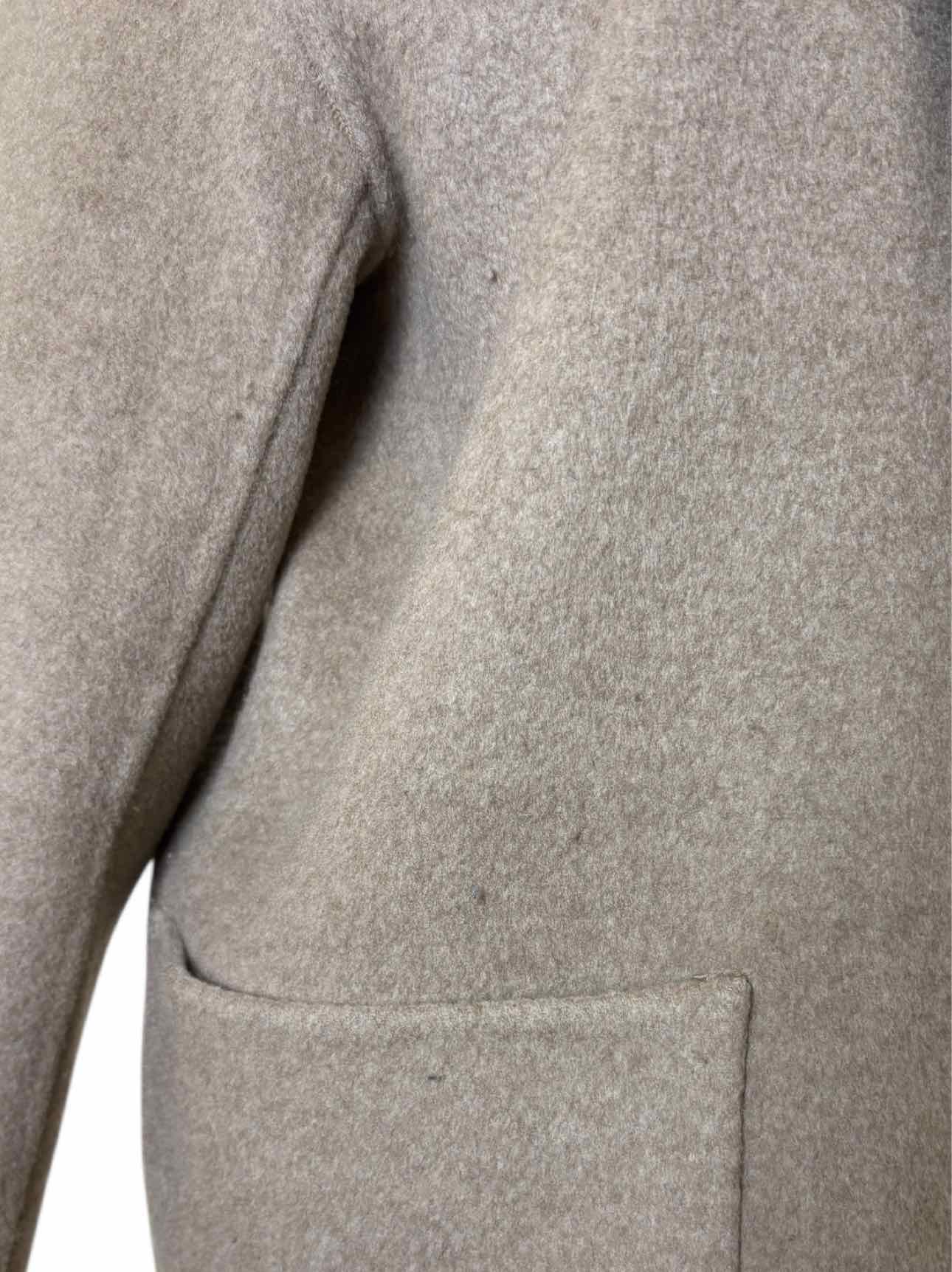 Black Goat Size M Cashmere Reversible Hooded Coat - Image 8