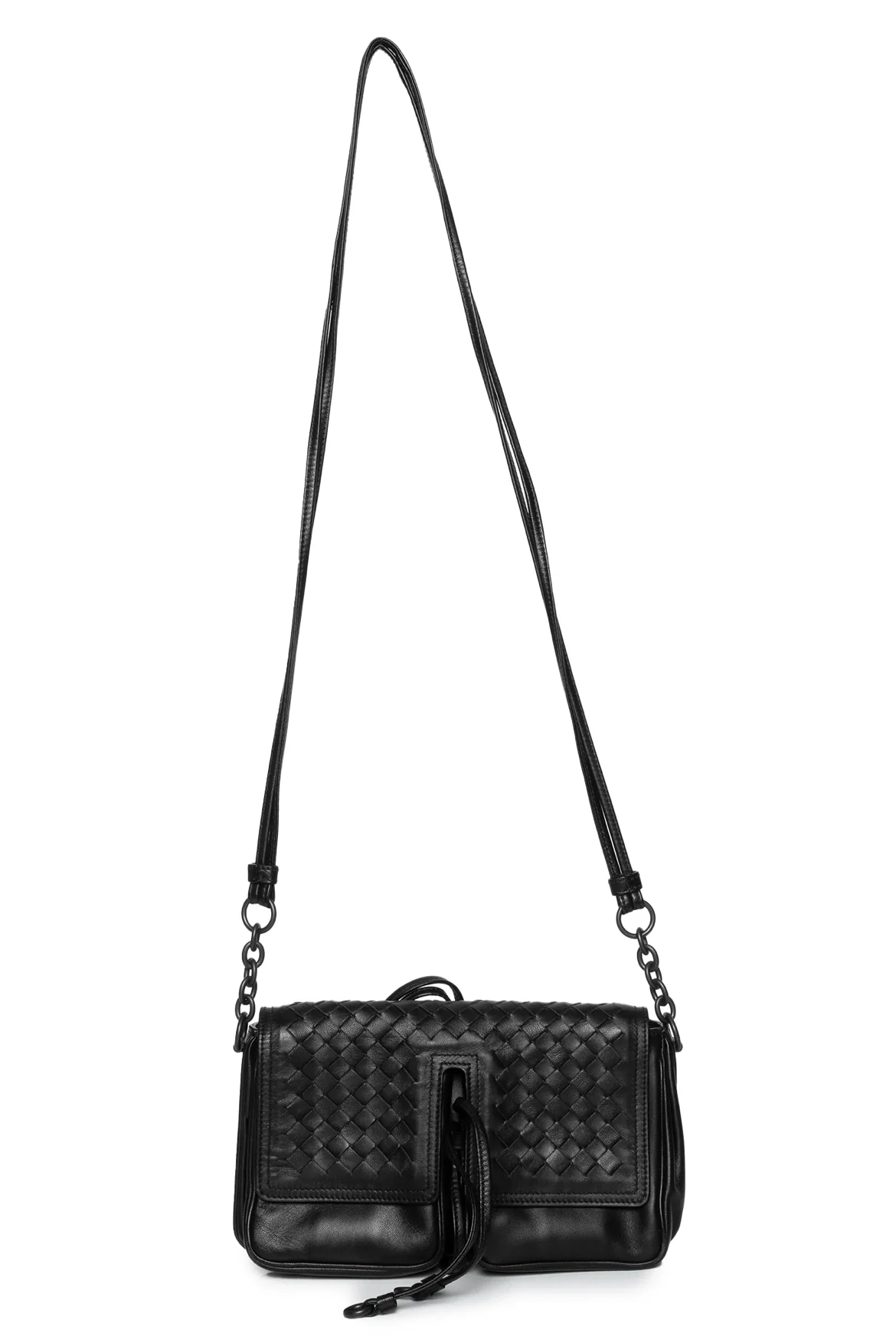 Bottega Veneta Intrecciato Leather Double Pocket Flap Crossbody - Image 6