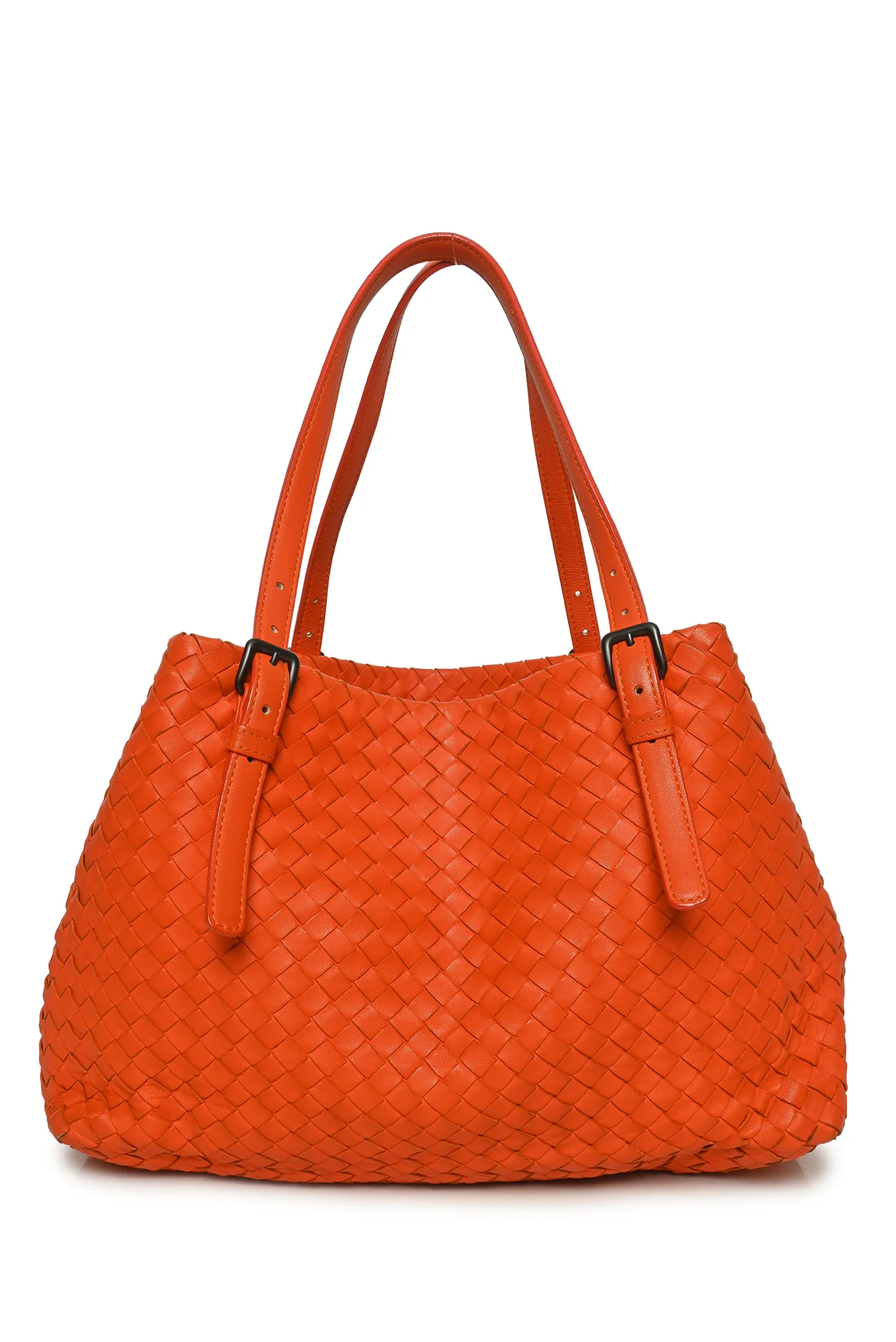 Bottega Veneta Intrecciato Woven Nappa Medium Leather Cesta Tote