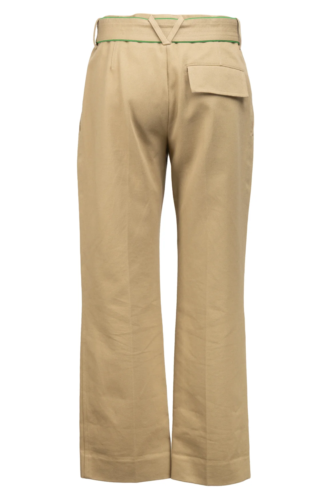 Bottega Veneta Size 2 Cotton Twill Belted Pants - Image 2