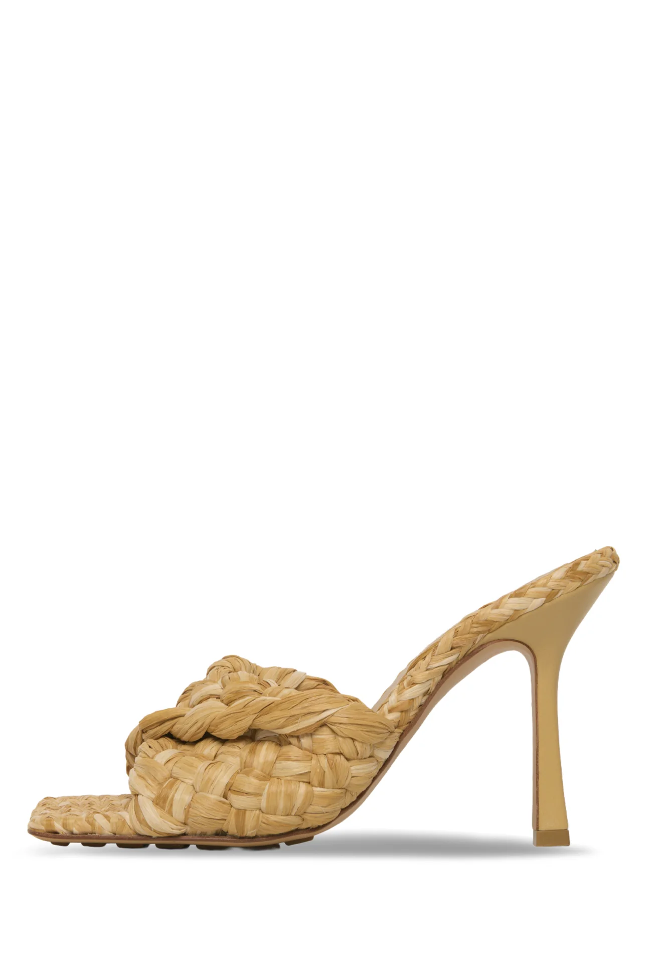 Bottega Veneta Size 37 Raffia Twist Intrecciato Stretch Mules - Image 3