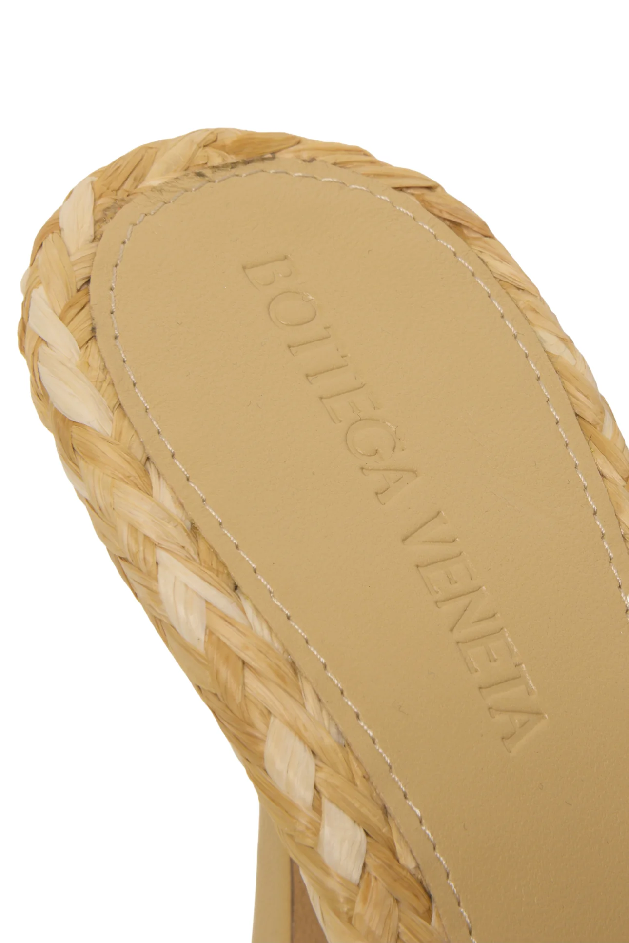 Bottega Veneta Size 37 Raffia Twist Intrecciato Stretch Mules - Image 5