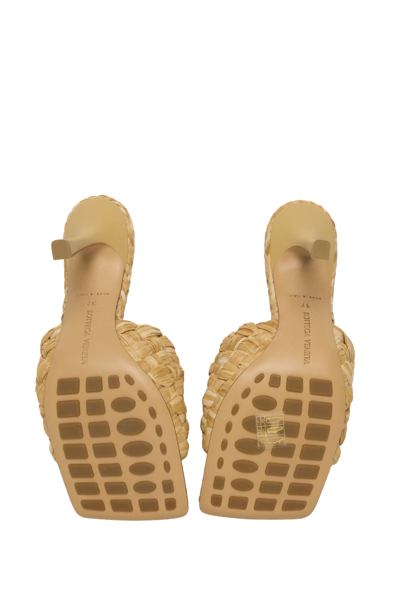 Bottega Veneta Size 37 Raffia Twist Intrecciato Stretch Mules - Image 7