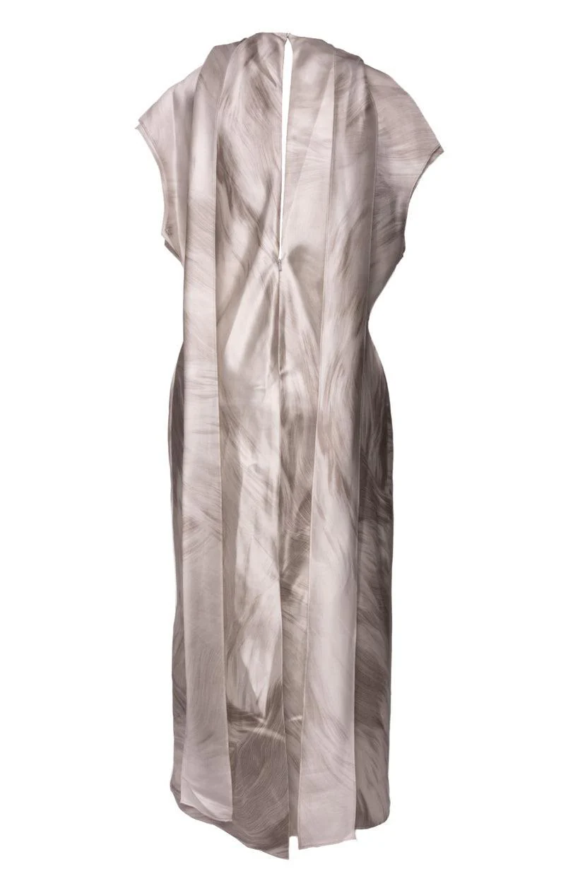 Brandon Maxwell Size 6 The Evie Neck-Scarf Midi Silk Dress - Image 2