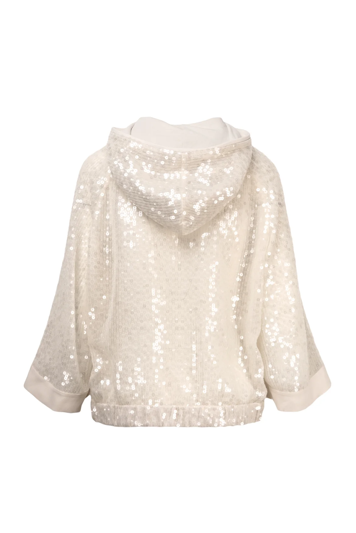 Brunello Cucinelli Size 0 Sequin Paillette Hooded Jacket - Image 2