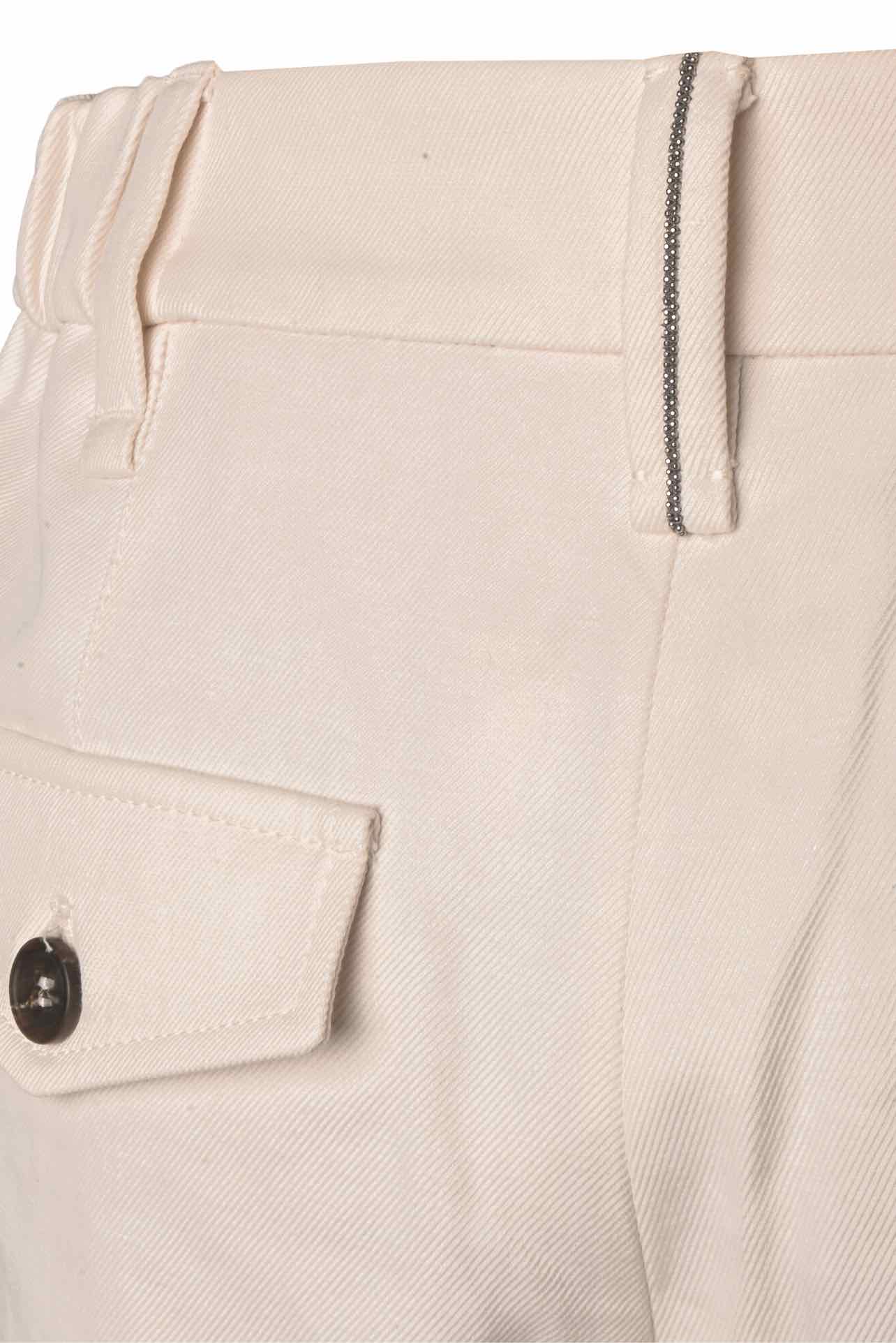 Brunello Cucinelli Size 2 Cropped Cotton & Linen Twill Straight-Leg Pants - Image 4