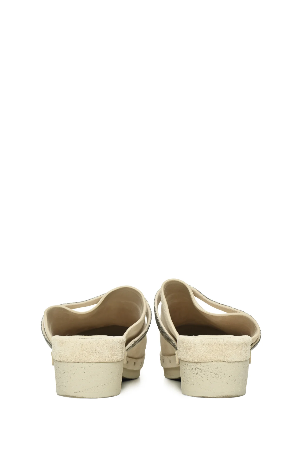 Brunello Cucinelli Size 36.5 Monili Suede Clogs - Image 4