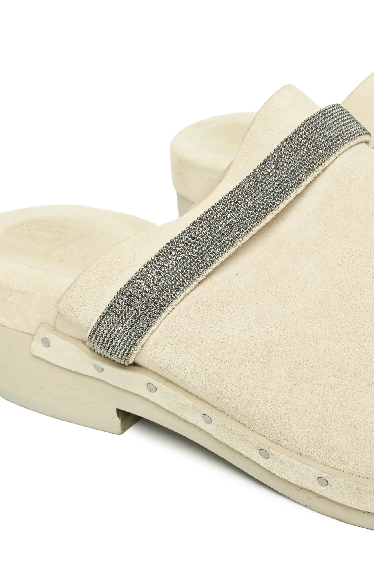 Brunello Cucinelli Size 36.5 Monili Suede Clogs - Image 5