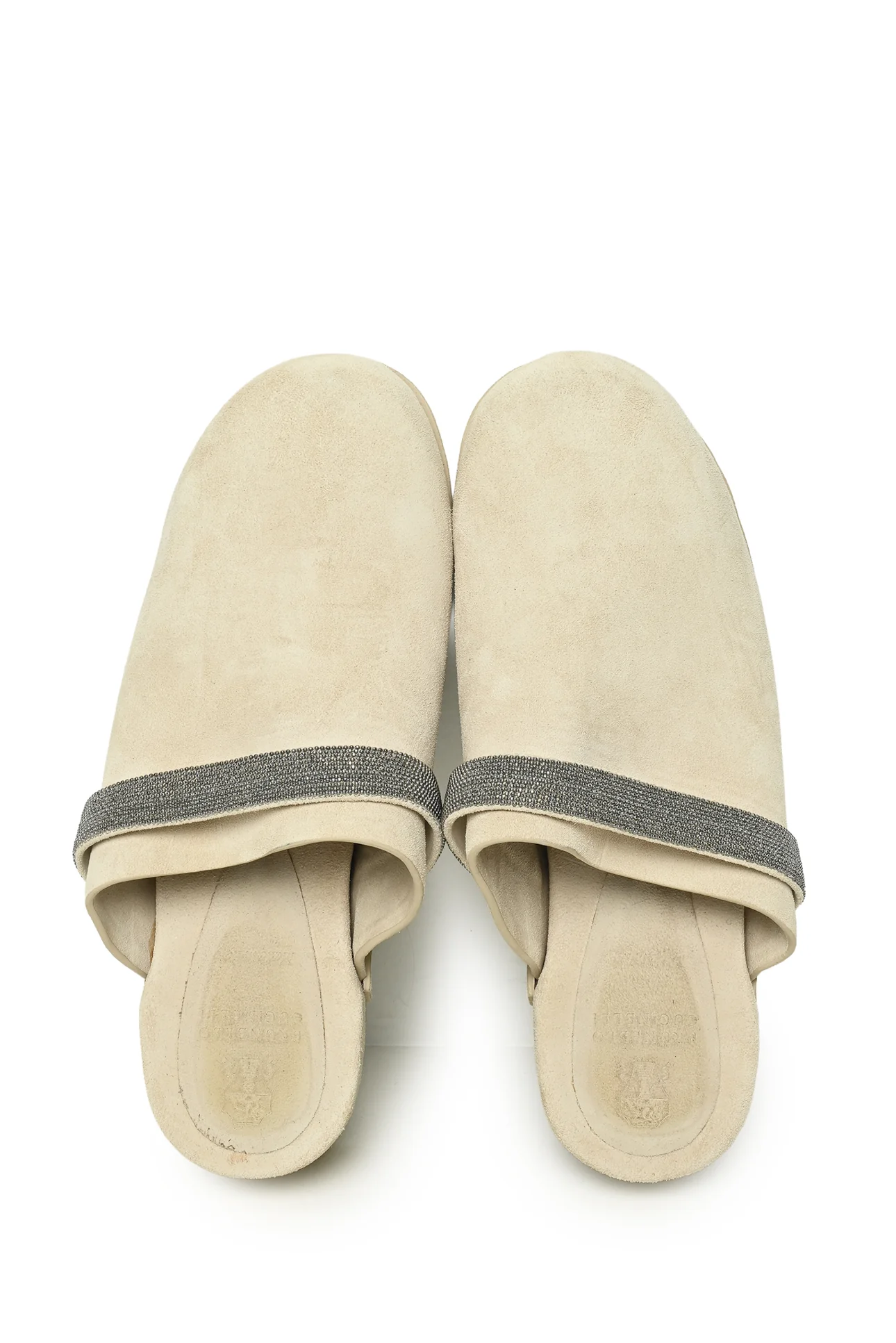 Brunello Cucinelli Size 36.5 Monili Suede Clogs - Image 6