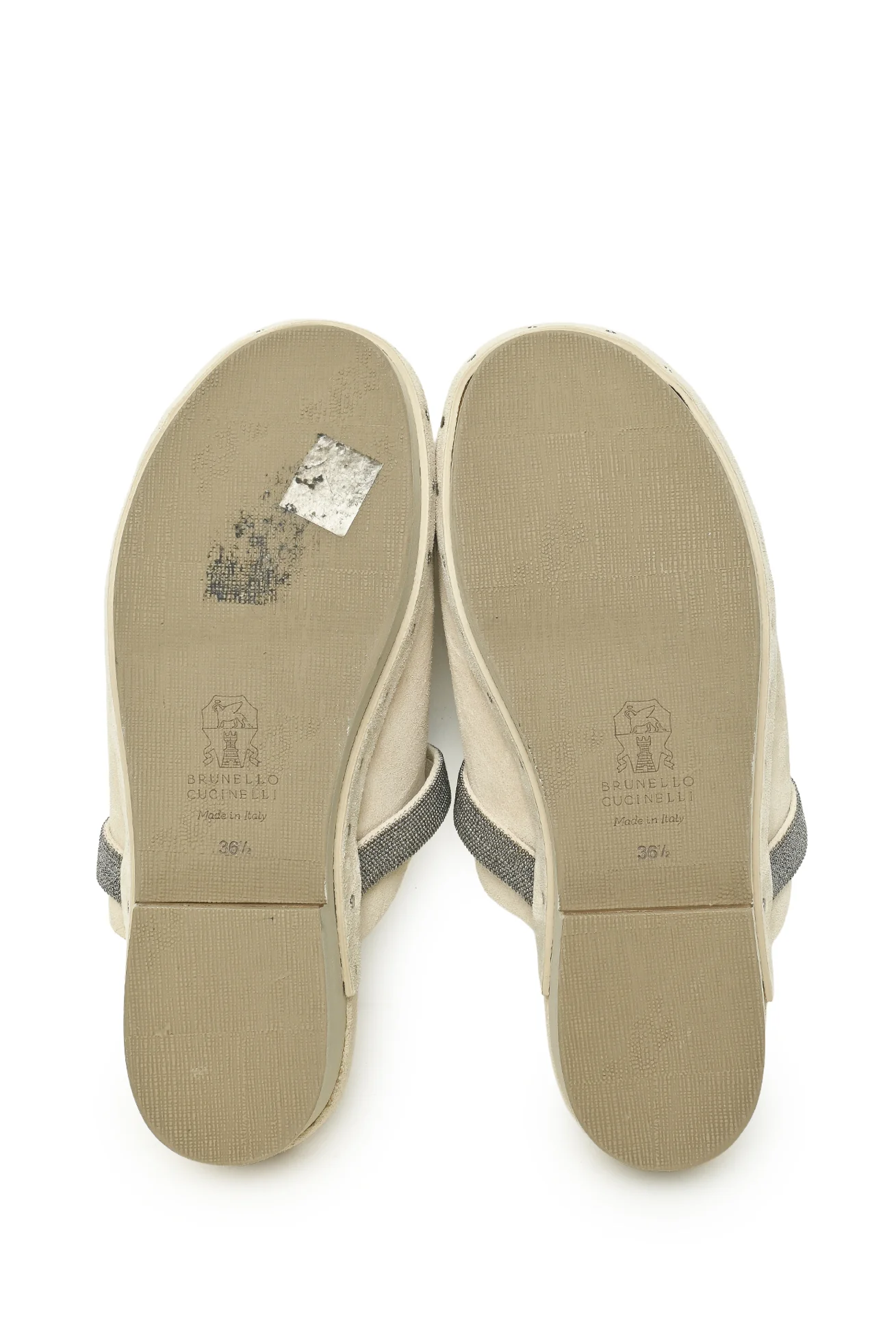 Brunello Cucinelli Size 36.5 Monili Suede Clogs - Image 7
