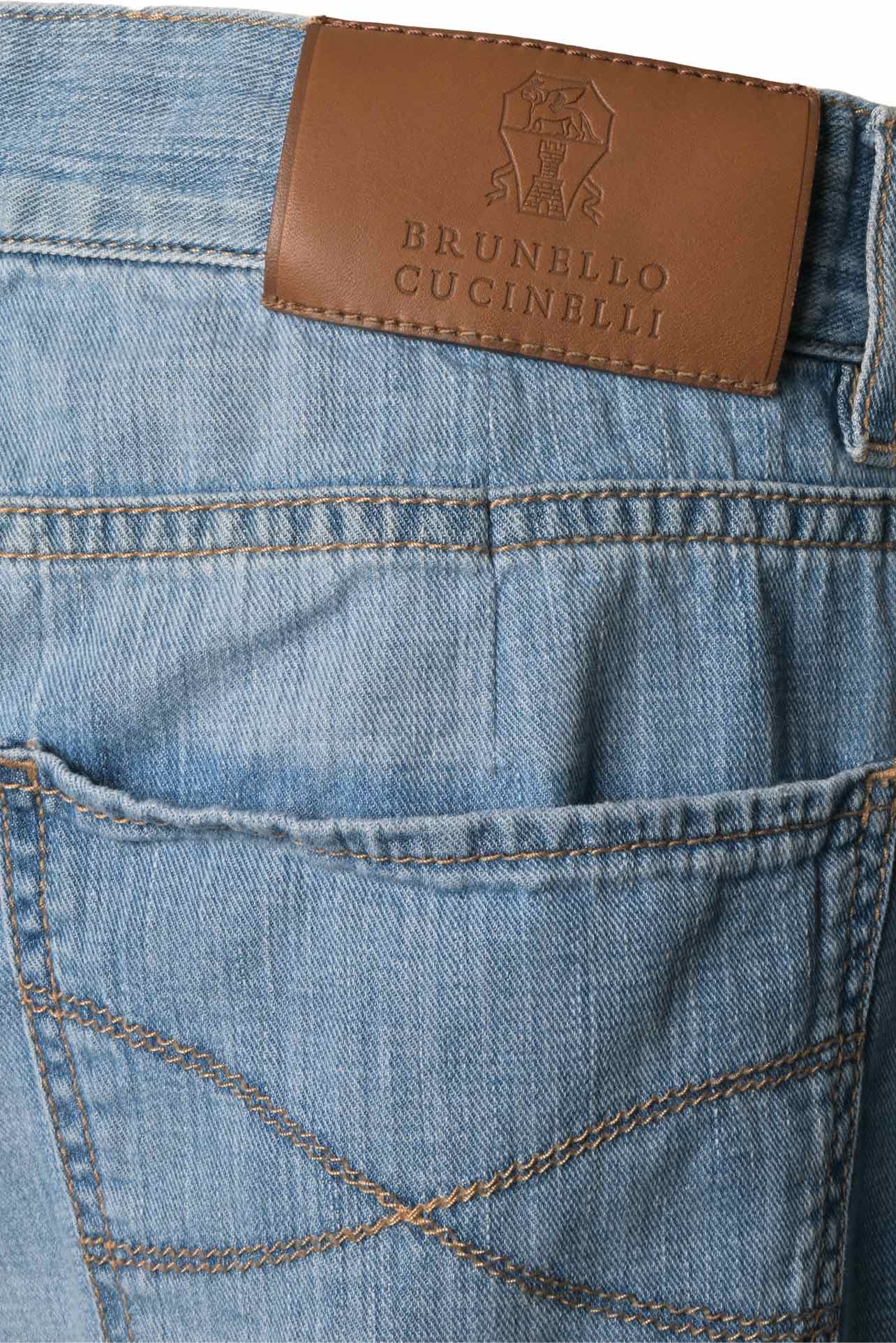 Brunello Cucinelli Size 36 Men's Traditional-Fit Lightweight Jeans - Image 4