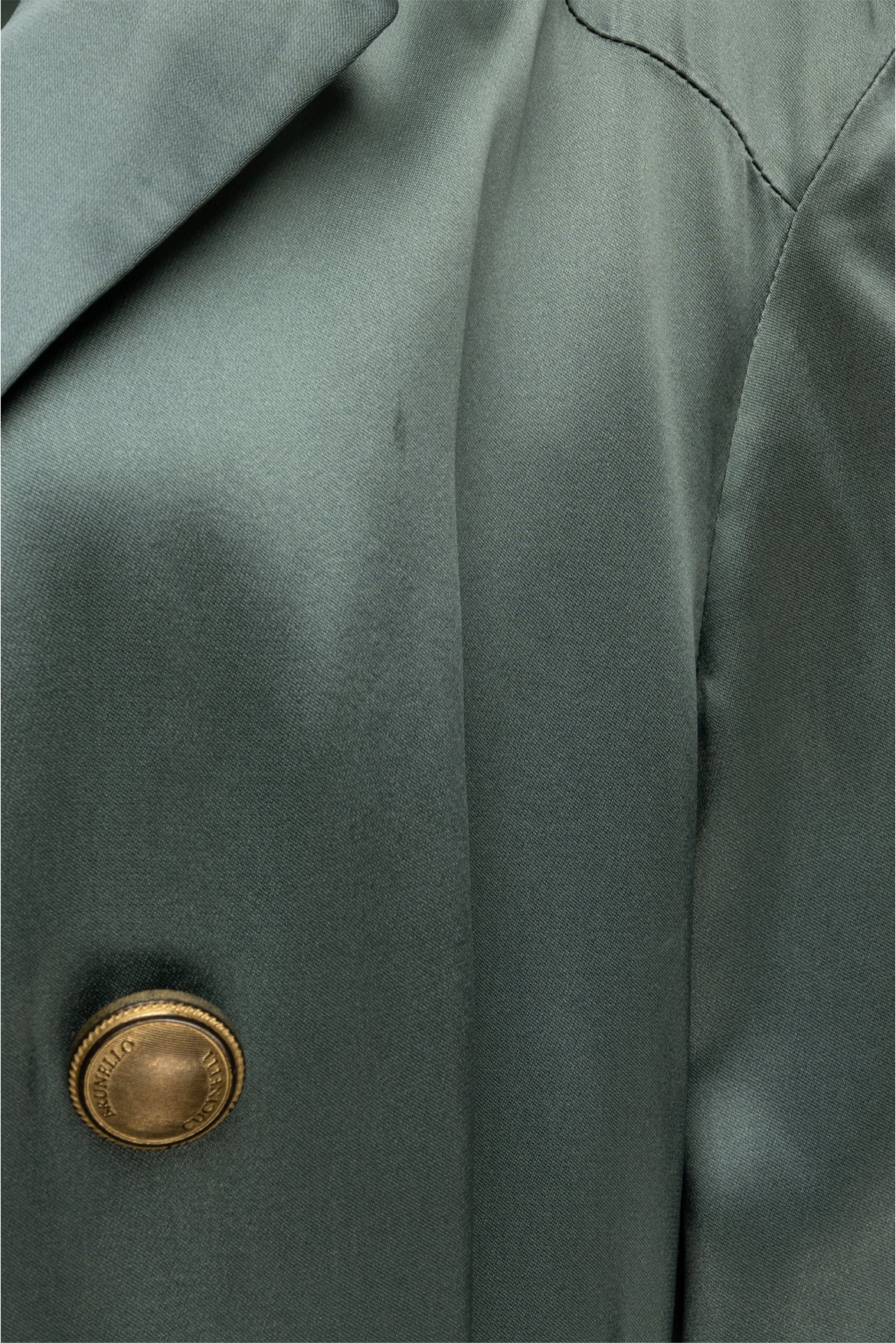Brunello Cucinelli Size 38 Double-Breasted Acetate-Blend Satin Jacket - Image 3