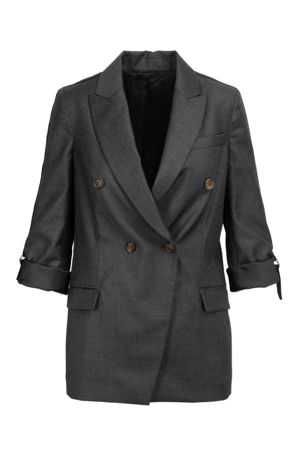 Brunello Cucinelli Size 38 Double Breasted Wool Blazer