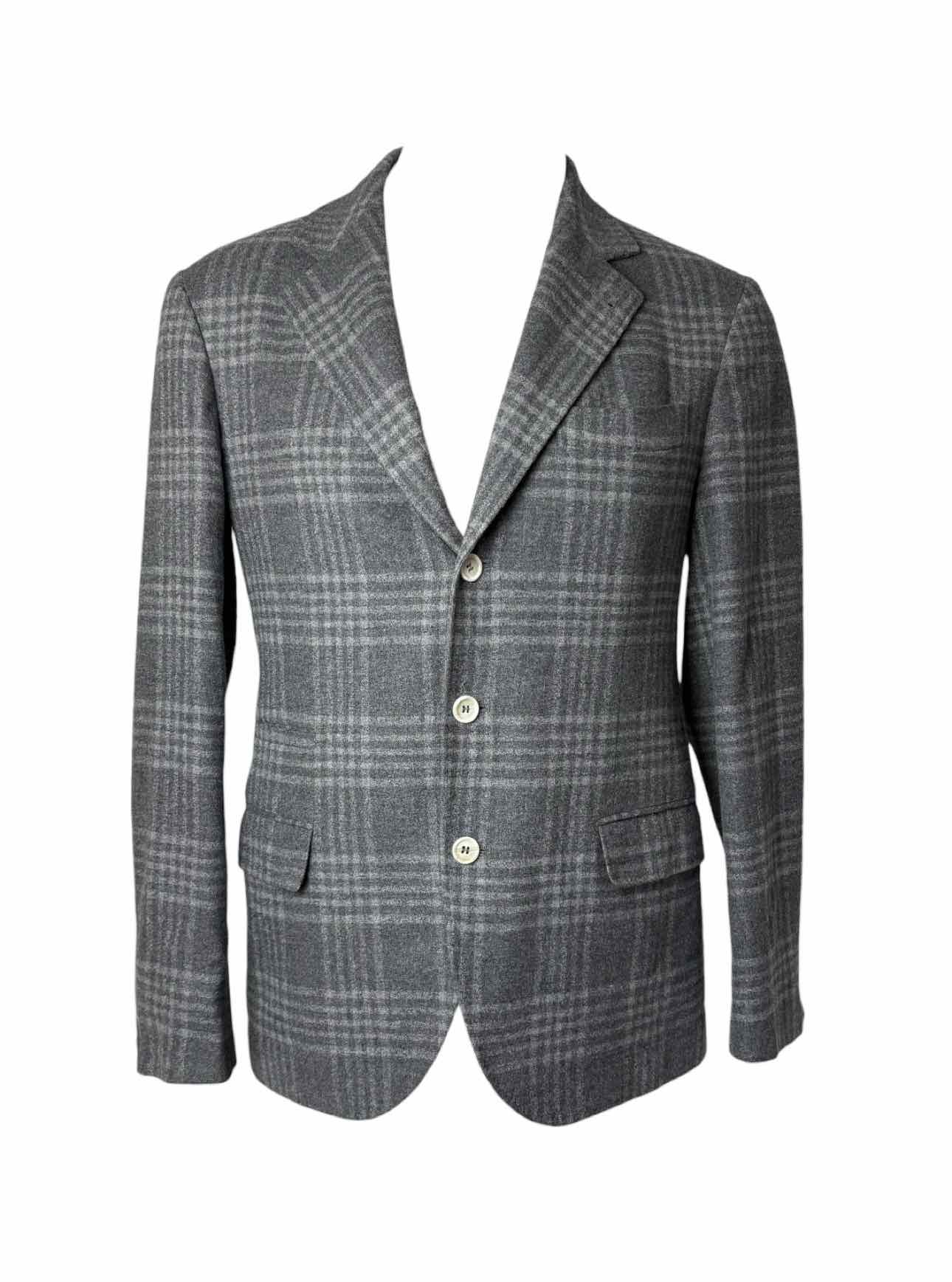 Brunello Cucinelli Size 38 Men's Plaid Wool Blend Blazer