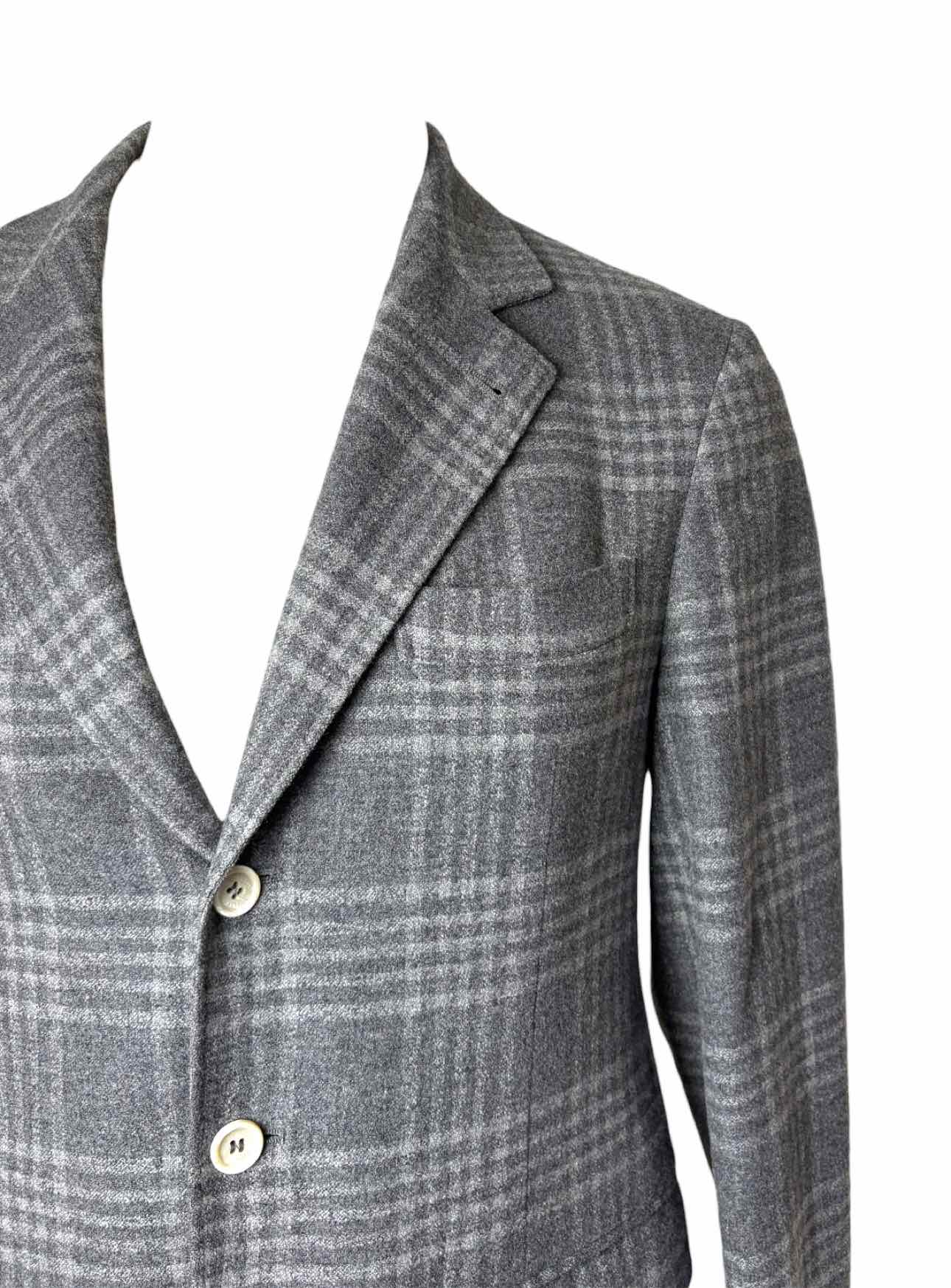 Brunello Cucinelli Size 38 Men's Plaid Wool Blend Blazer - Image 3