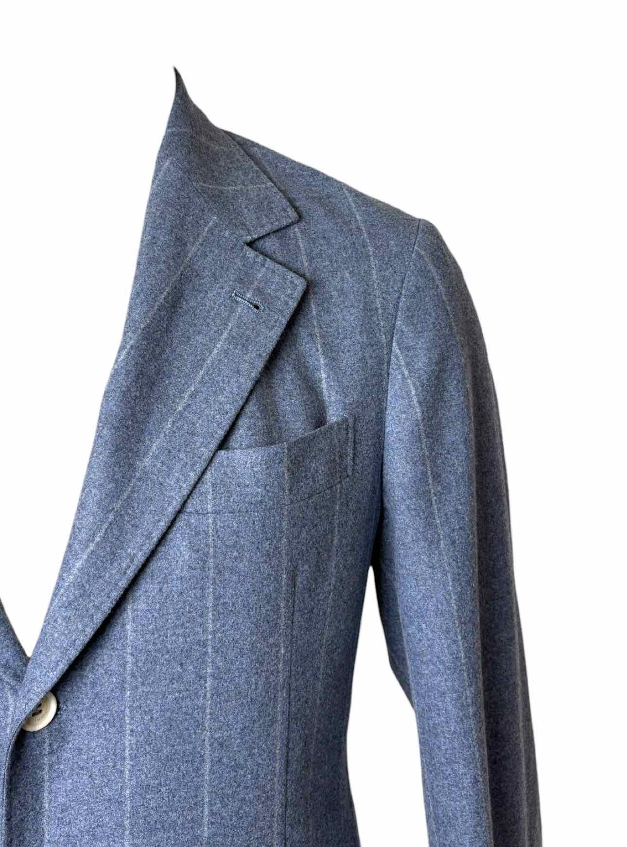 Brunello Cucinelli Size 38 Men's Wool Blend Pinstripe Blazer - Image 3
