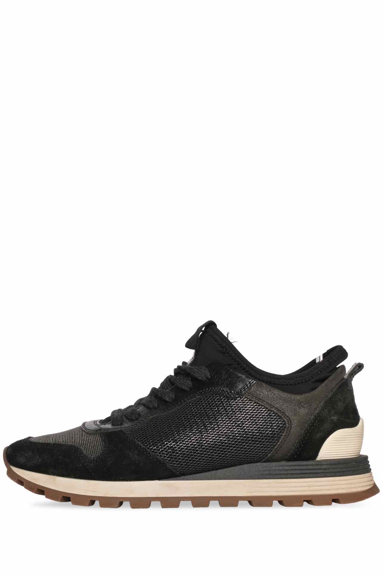 Brunello Cucinelli Size 38 Suede & Mesh Sneaker - Image 3