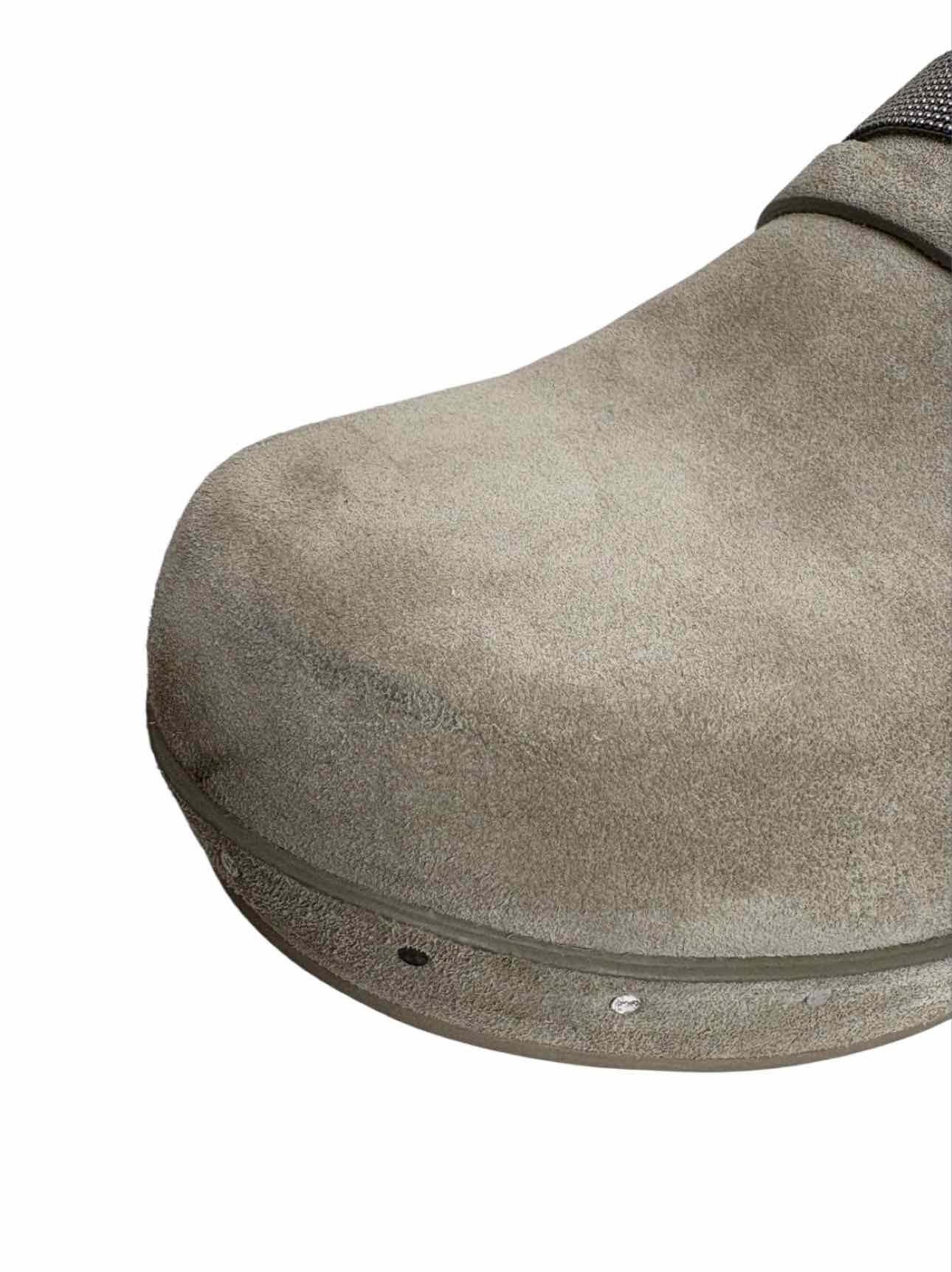 Brunello Cucinelli Size 38 Suede Studded Mules & Clogs - Image 6