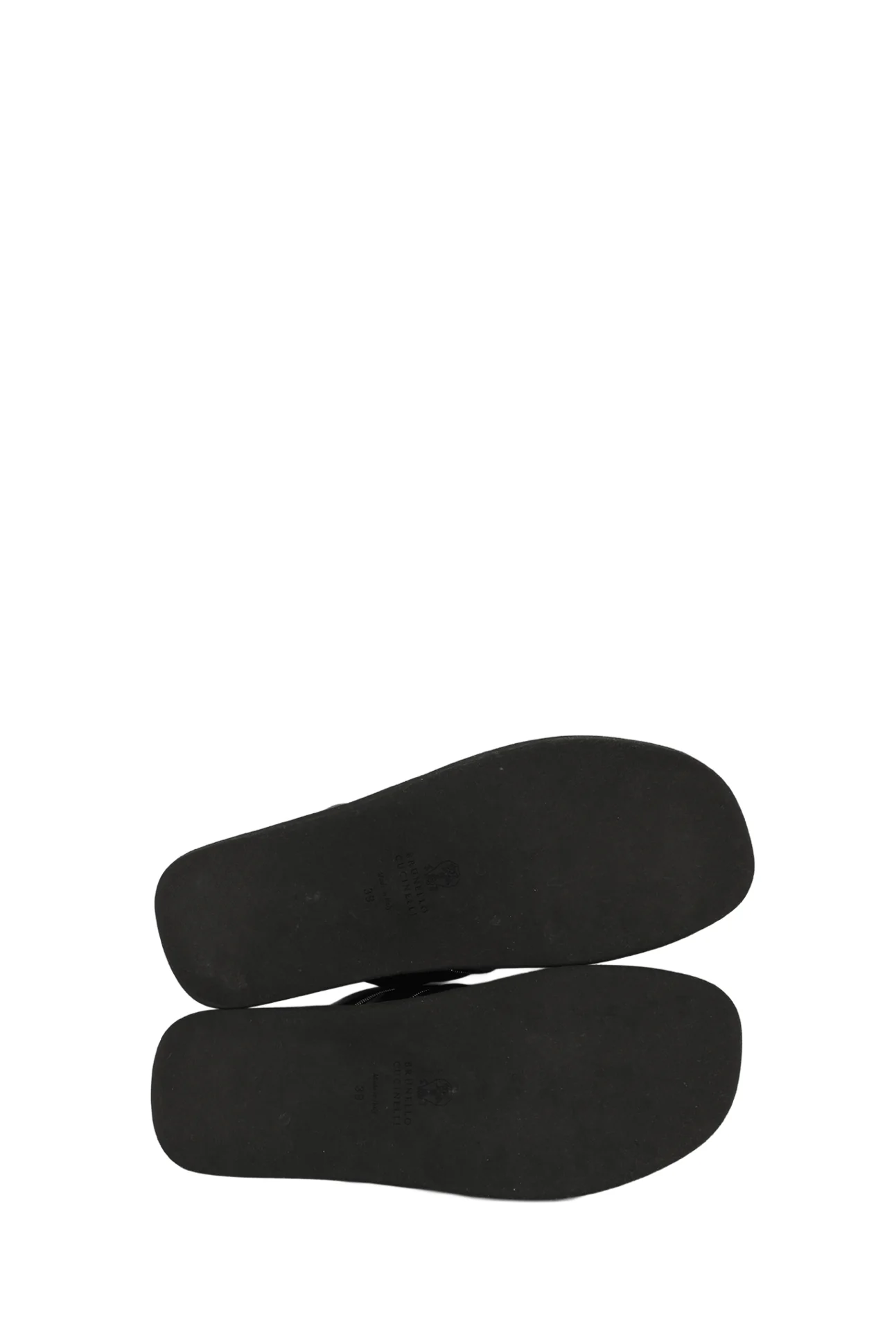 Brunello Cucinelli Size 39 Monili Trim Leather Flip Flops - Image 7