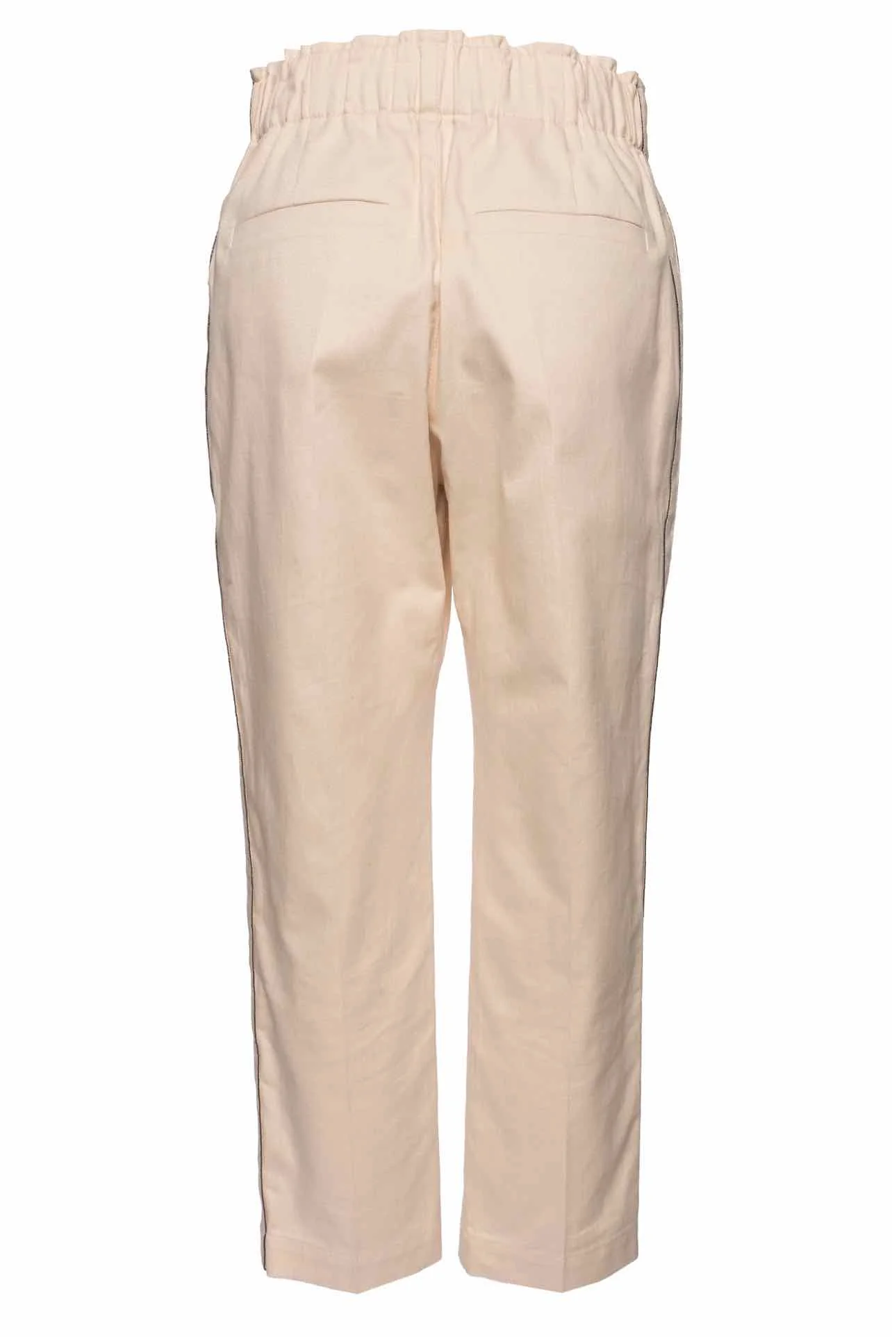 Brunello Cucinelli Size 4 Monili Trim Cotton Pants - Image 2