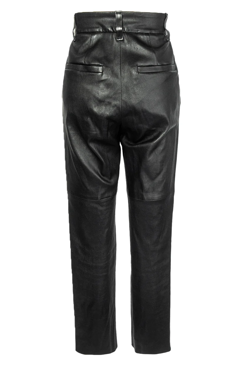 Brunello Cucinelli Size 4 Stretch Nappa Leather Pants - Image 2