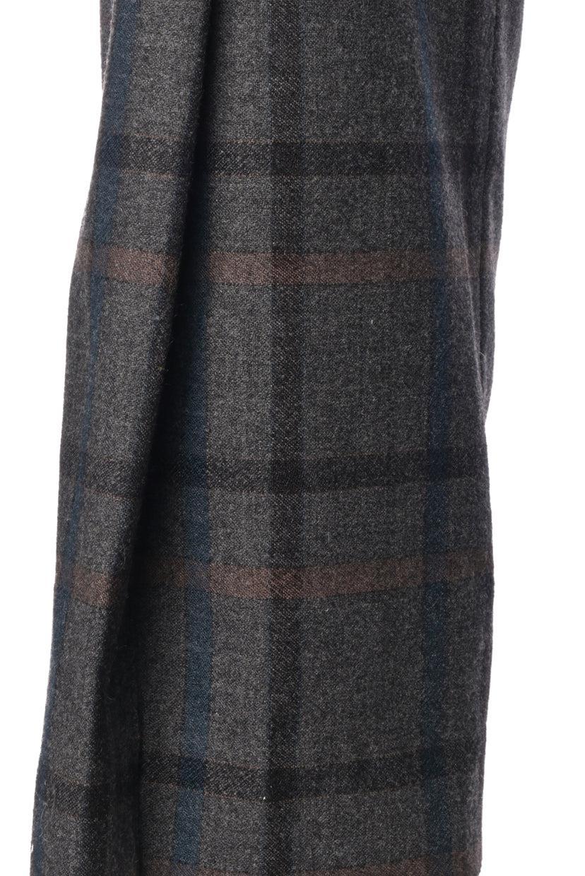 Brunello Cucinelli Size 4 Virgin Wool Plaid Trousers - Image 3