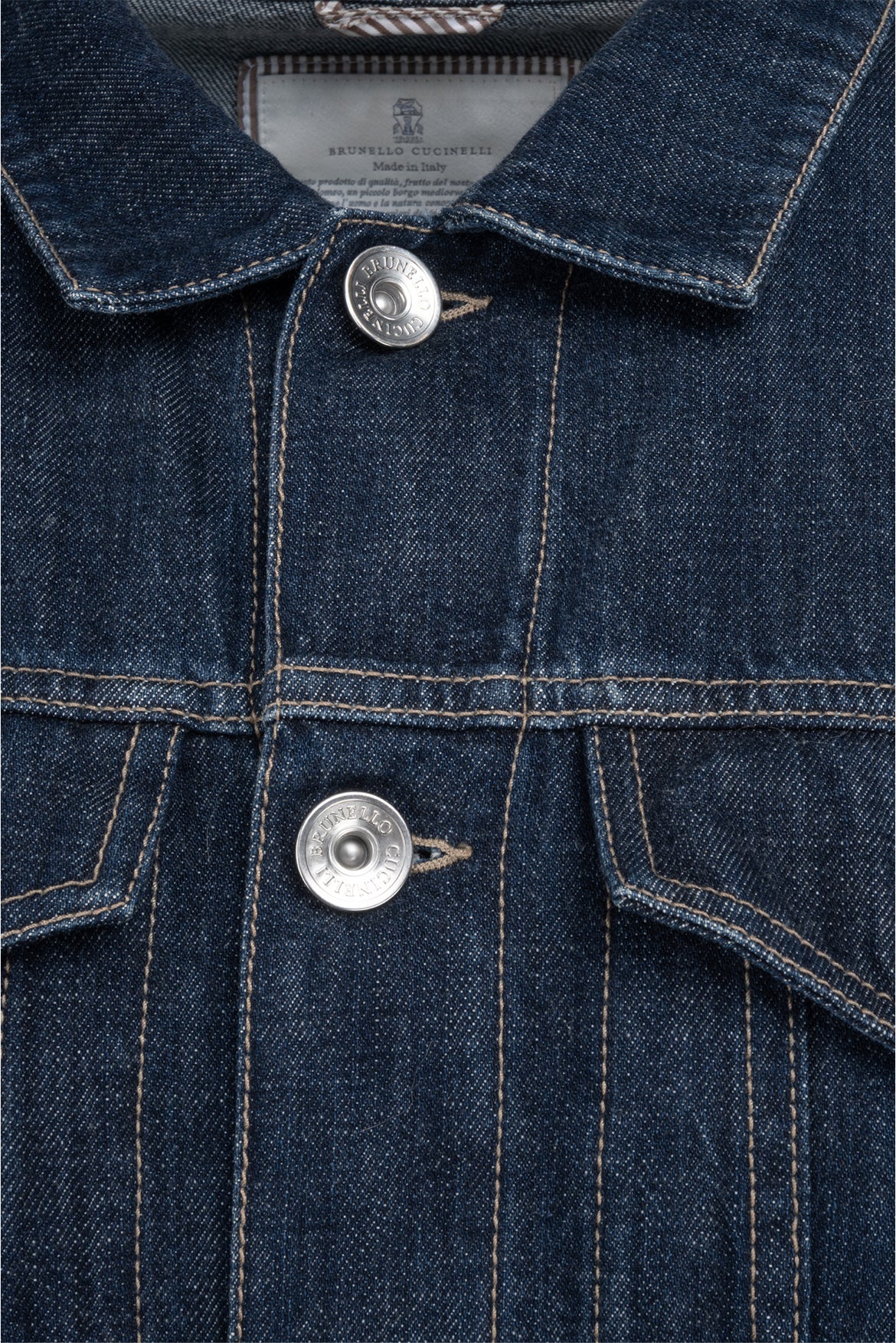 Brunello Cucinelli Size 40 Men's Denim Button-up Jacket - Image 3