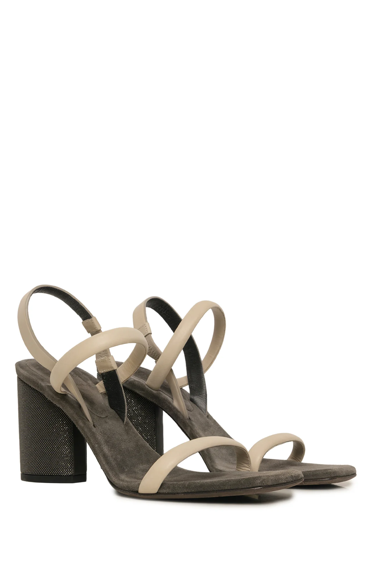 Brunello Cucinelli Size 40 Monili Block Heel Sandals - Image 2