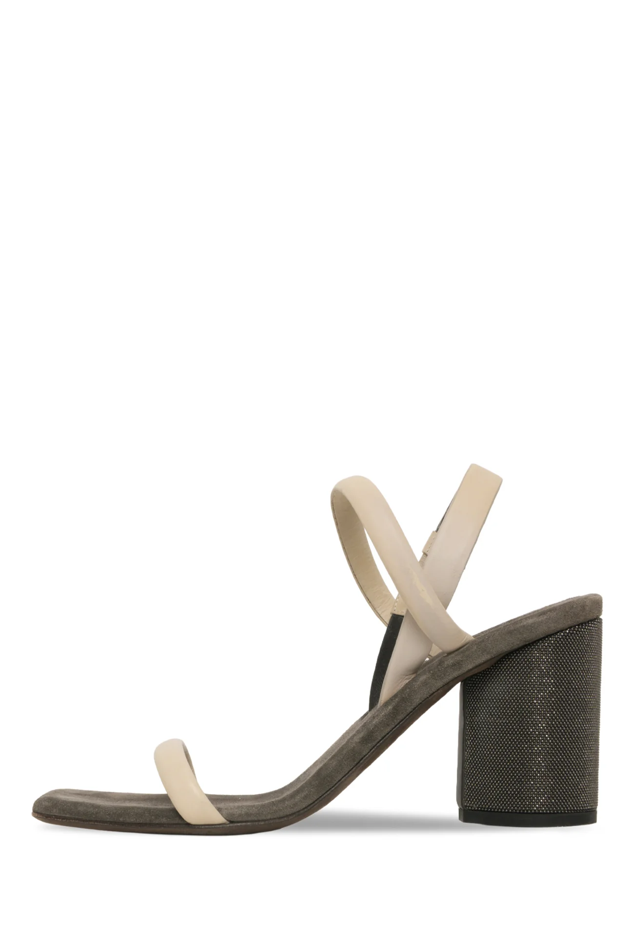 Brunello Cucinelli Size 40 Monili Block Heel Sandals - Image 3