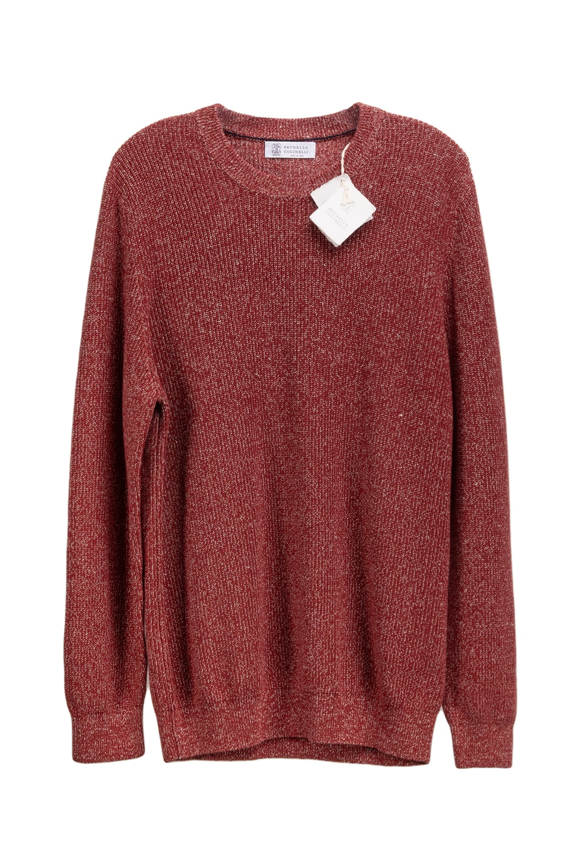 Brunello Cucinelli Size 44 Men's Cotton & Linen Knit Sweater