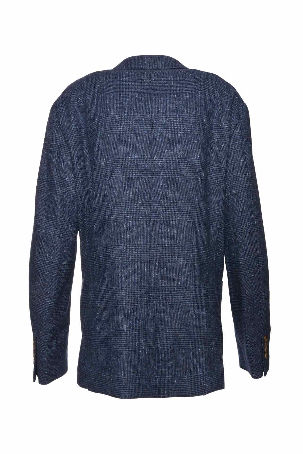 Brunello Cucinelli Size 46 Men's Wool & Cashmere Blend Check Print Woven Blazer - Image 2