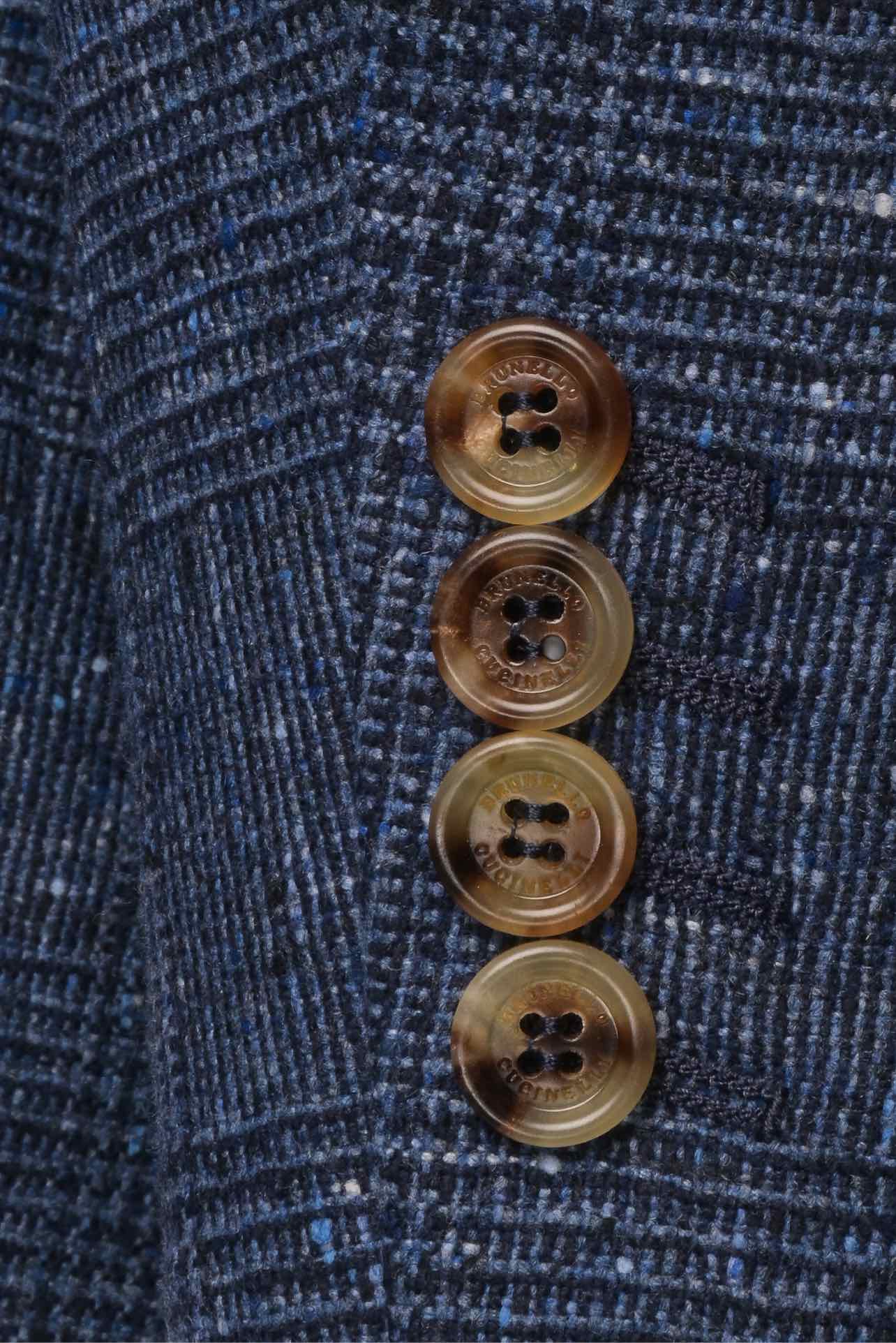 Brunello Cucinelli Size 46 Men's Wool & Cashmere Blend Check Print Woven Blazer - Image 4