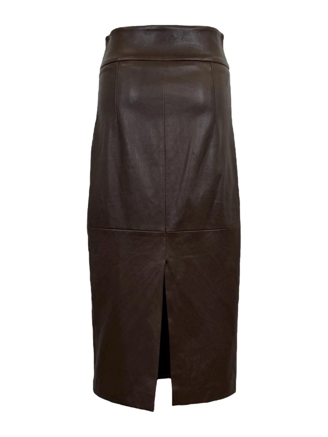 Brunello Cucinelli Size 6 Stretch Nappa Leather Pencil Skirt - Image 2