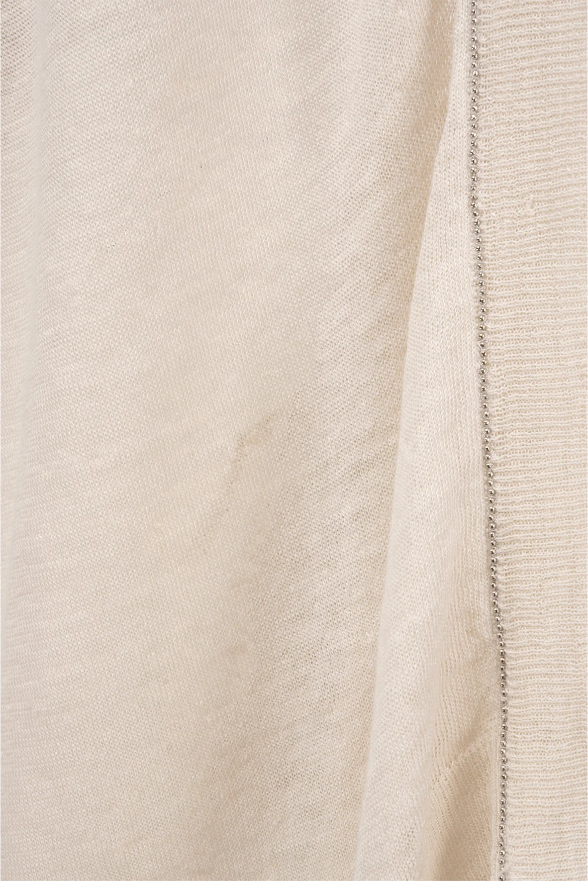 Brunello Cucinelli Size L Monili Trim Linen-Blend Cardigan - Image 3