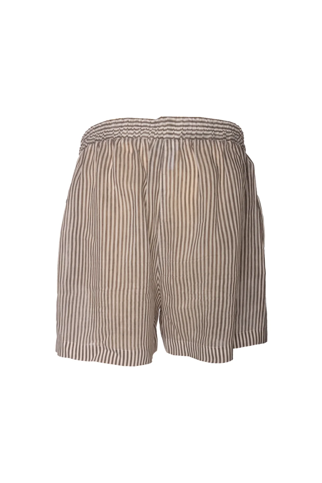 Brunello Cucinelli Size L Striped Linen & Silk-Blend Shorts - Image 2