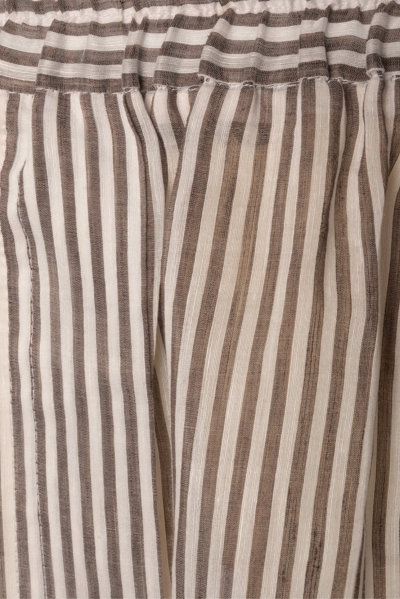 Brunello Cucinelli Size L Striped Linen & Silk-Blend Shorts - Image 3